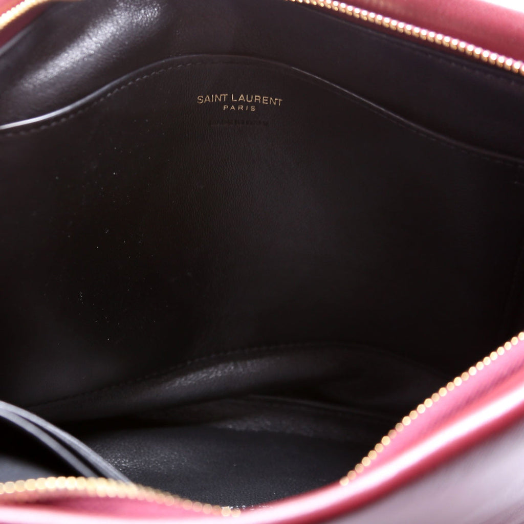 SAINT LAURENT 778943 Calypso Large Pouch Lambskin Burgundy