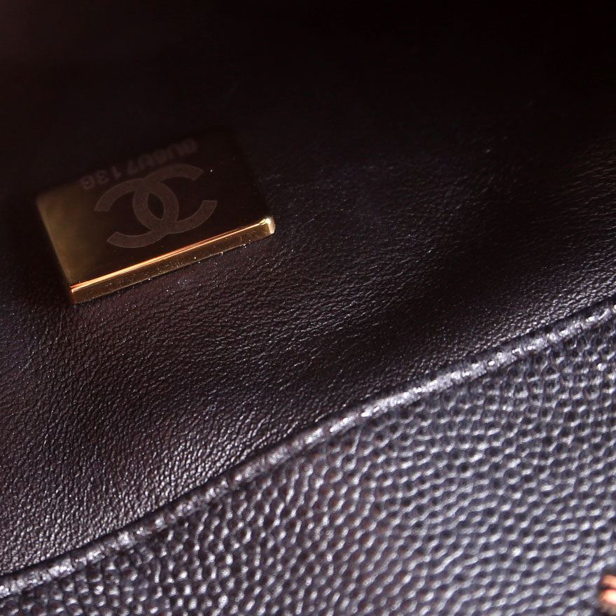 Classic CC Shopping Tote Caviar RFID Black