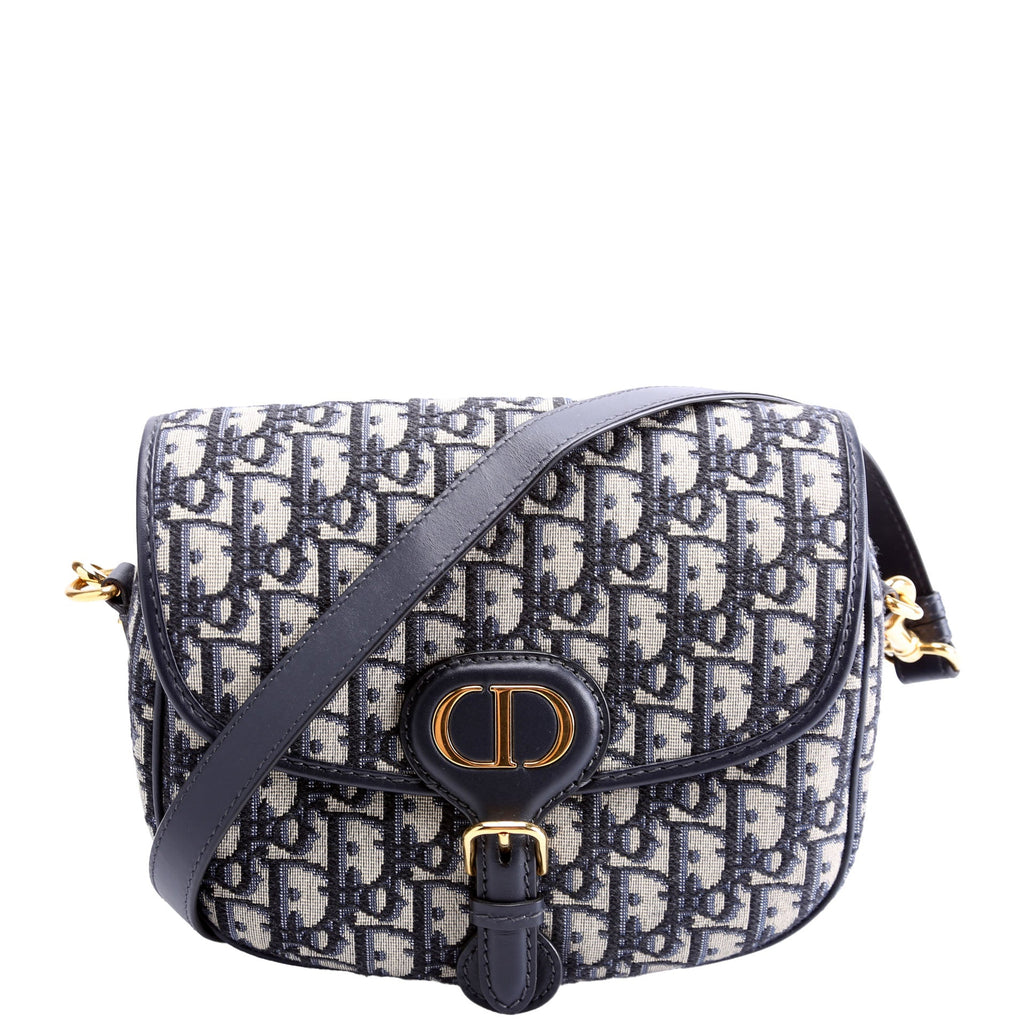 Oblique Bobby Flap Medium Navy/beige