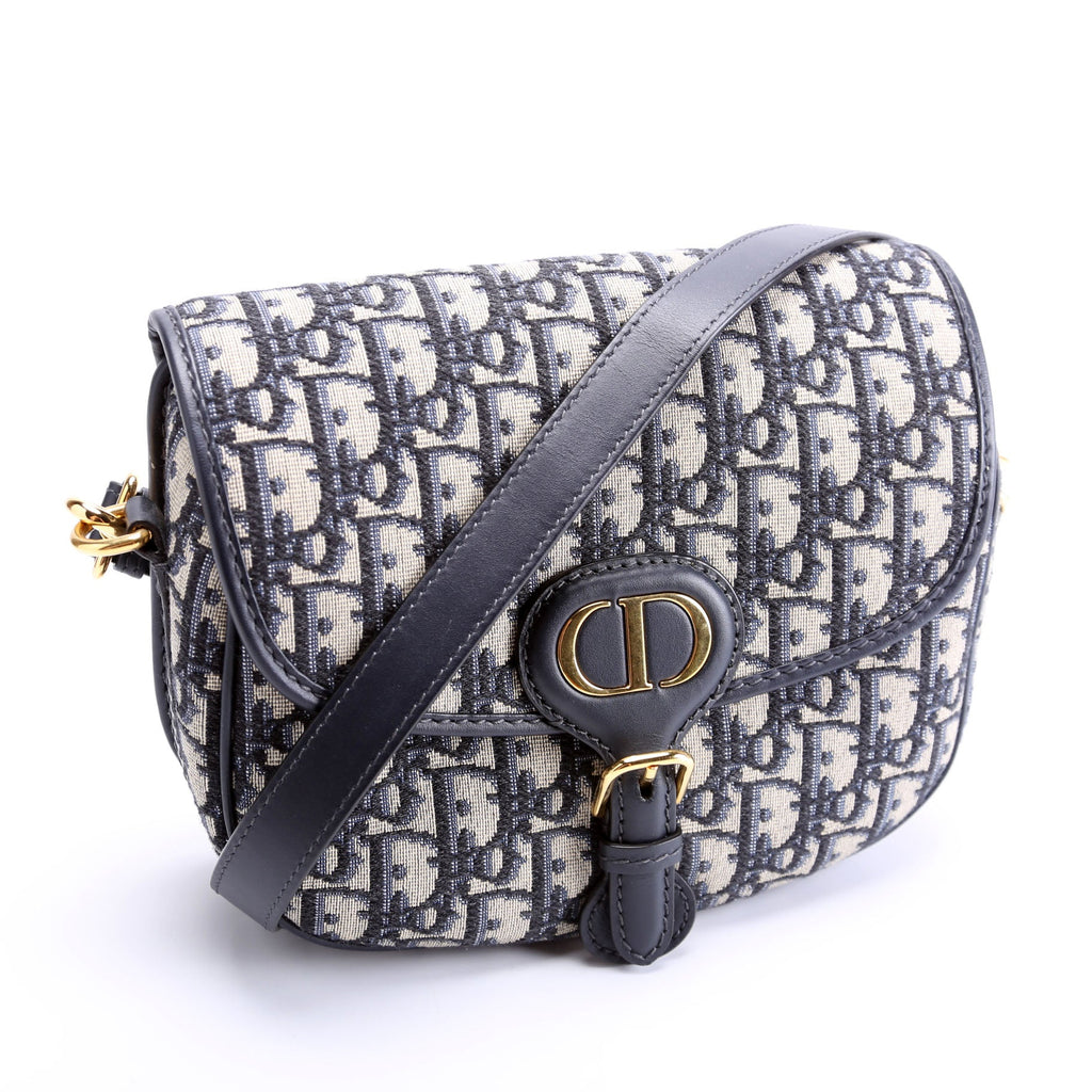 Oblique Bobby Flap Medium Navy/beige
