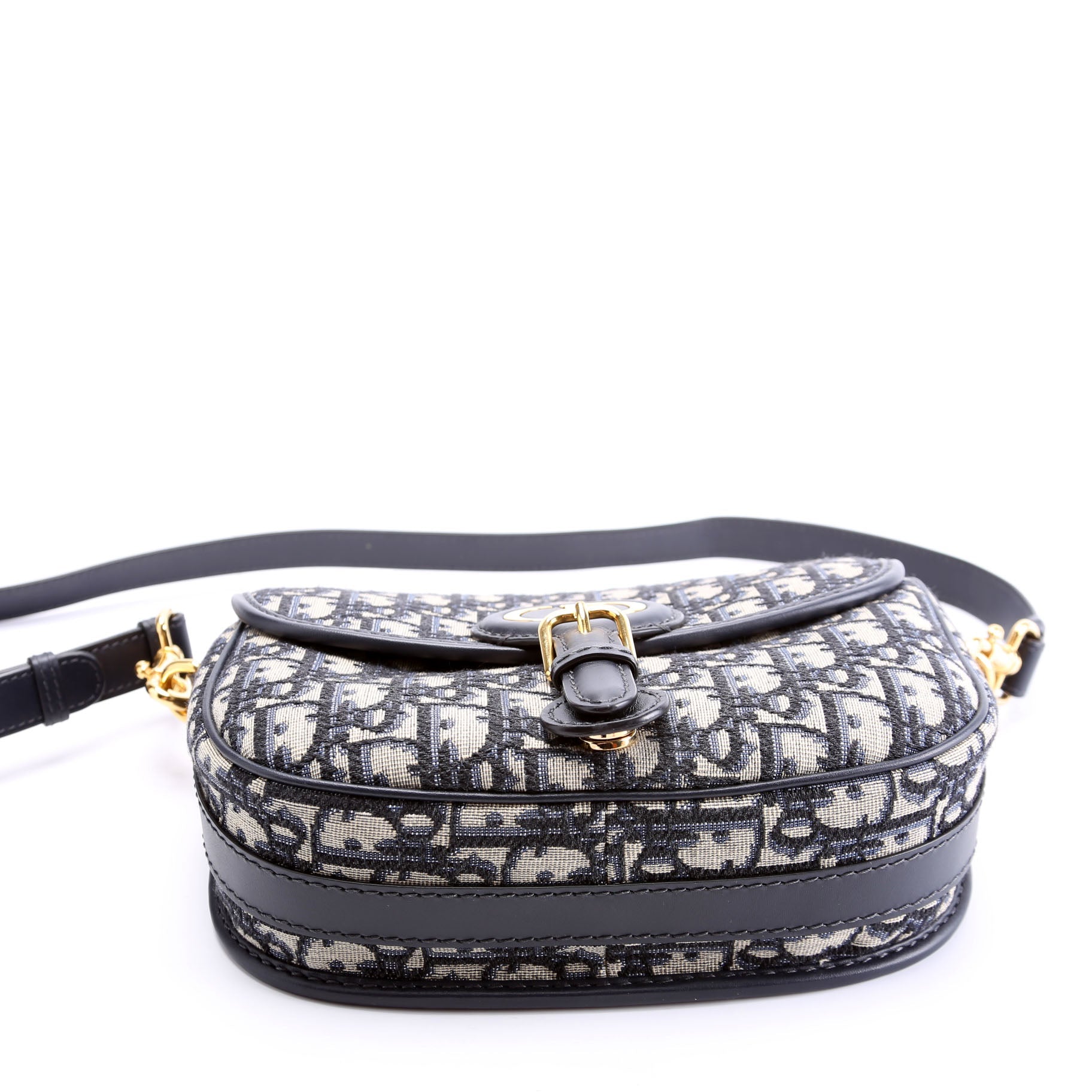Oblique Bobby Flap Medium Navy/beige