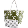 Neverfull With Wallet MM Giant Monogram Green/Beige