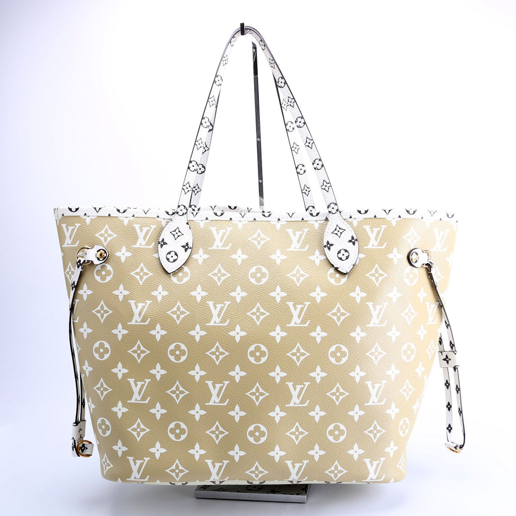 Neverfull With Wallet MM Giant Monogram Green/Beige
