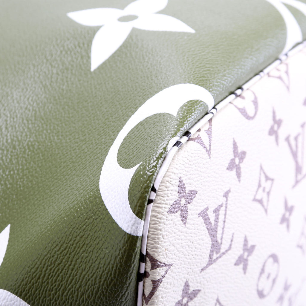 Neverfull With Wallet MM Giant Monogram Green/Beige
