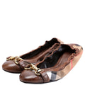 Check Elastic Ballet Flats Size 36.5