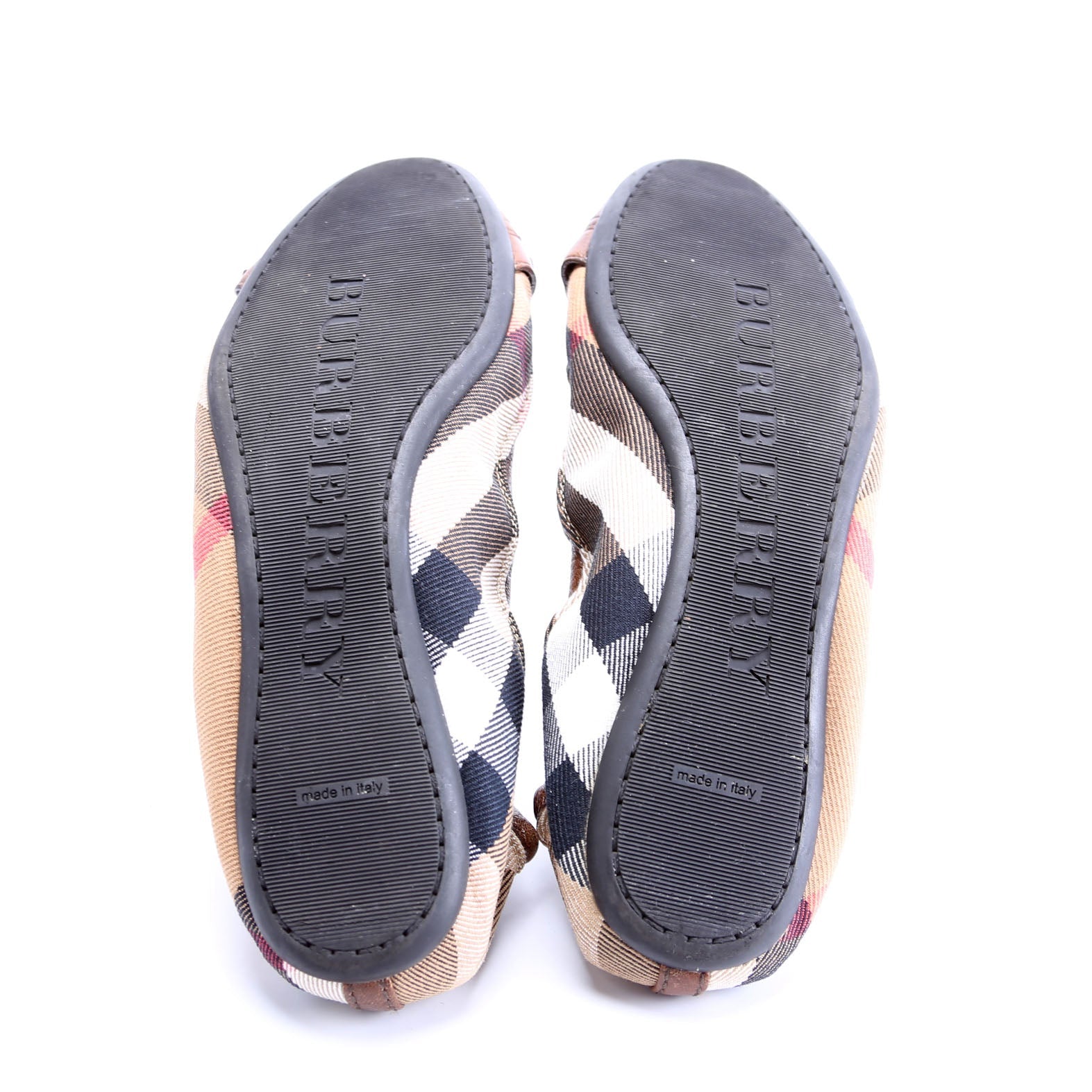 Check Elastic Ballet Flats Size 36.5