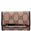 Gucci 127048 GG canvas 6 Key Holder Brown