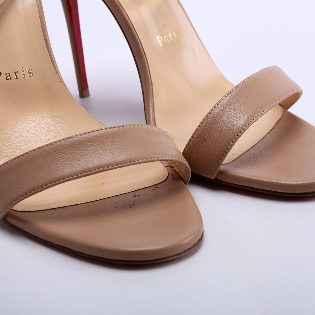 Loubigirl 100MM Sandals Size 41 Nude