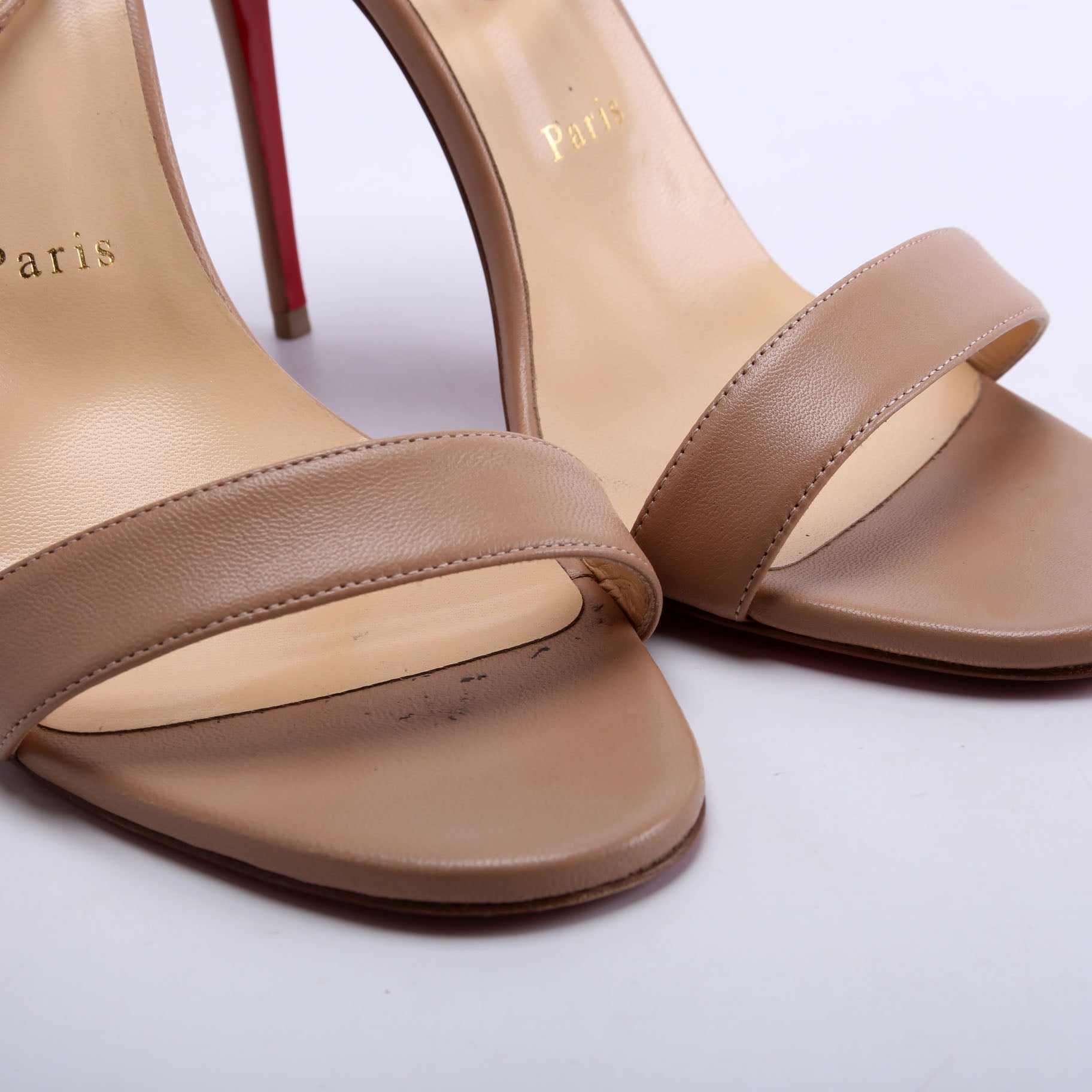 Loubigirl 100MM Sandals Size 41 Nude