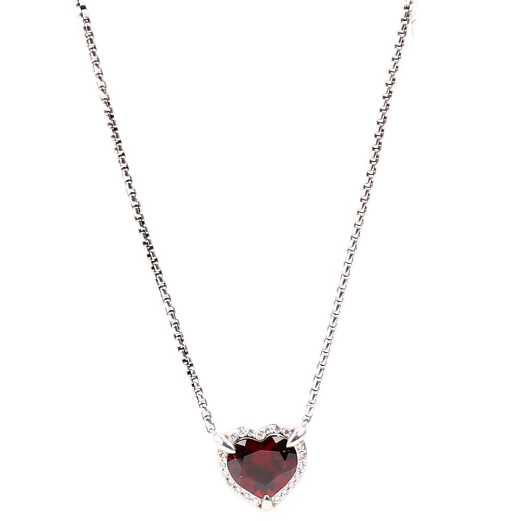 Chatelaine Heart Necklace 945/Garnet