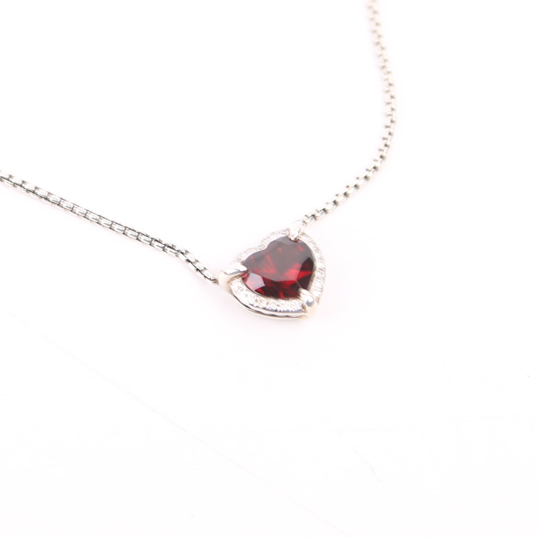 Chatelaine Heart Necklace 945/Garnet