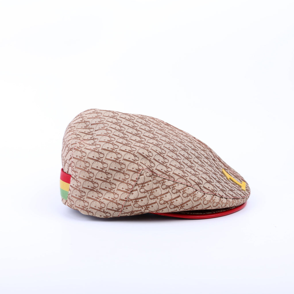 Trotter Canvas Rasta Newsboy Cap Size 56