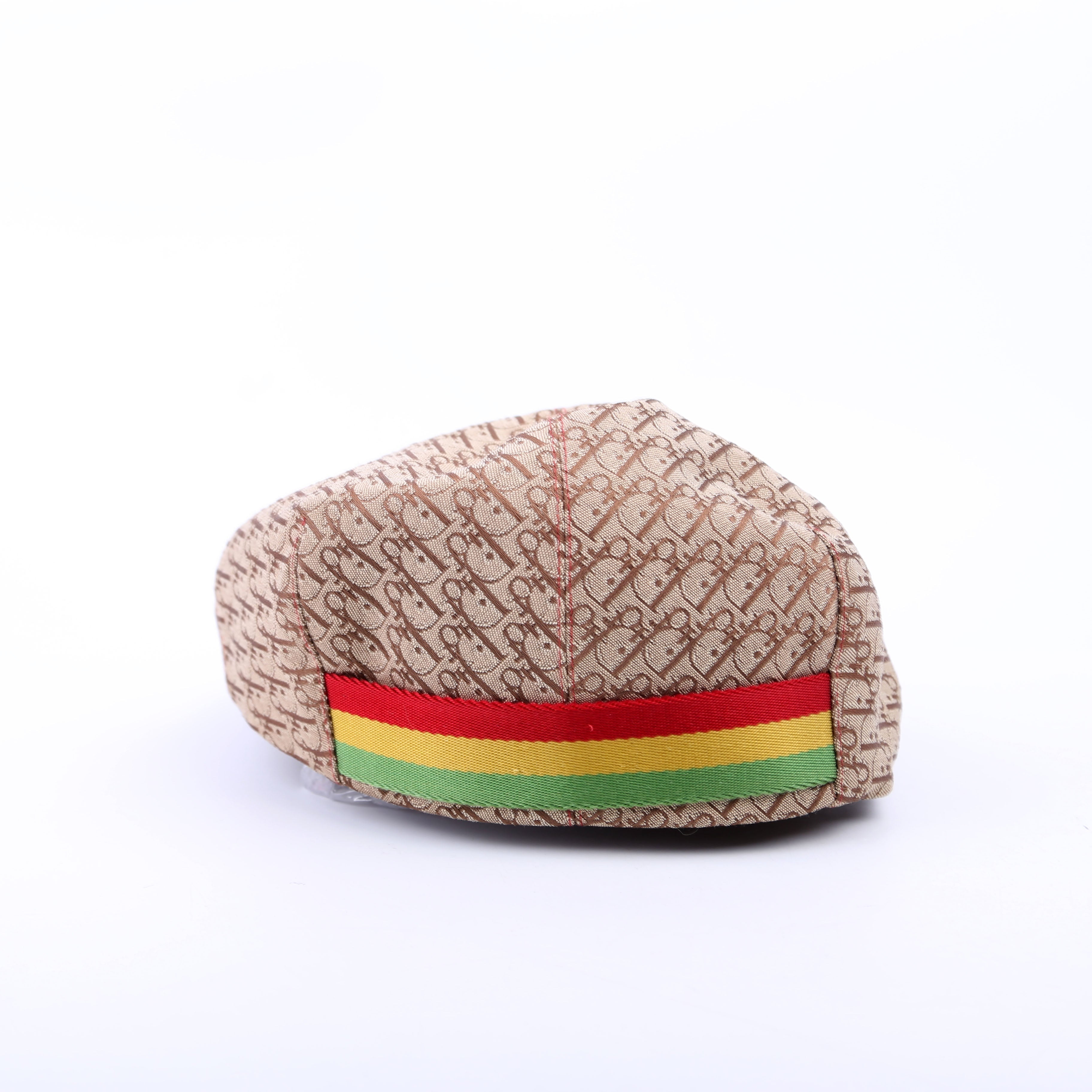 Trotter Canvas Rasta Newsboy Cap Size 56