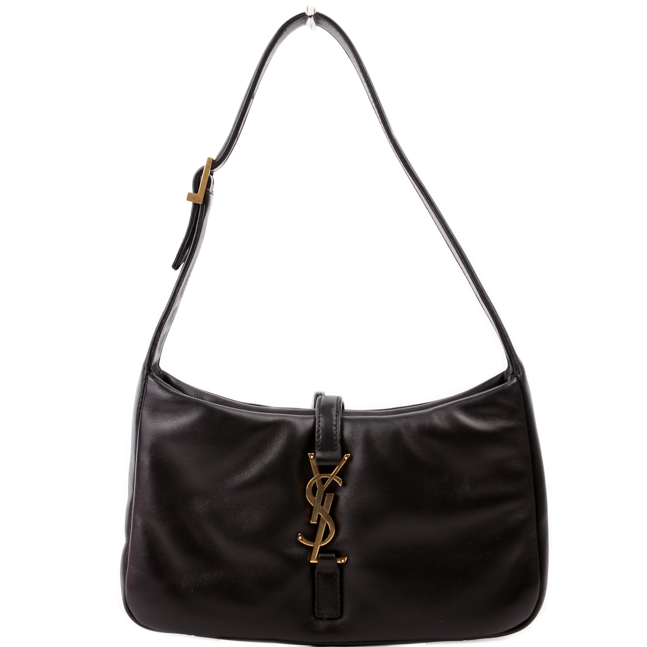 SAINT LAURENT 763419 Le 5 A 7 Hobo Padded Lambskin Black