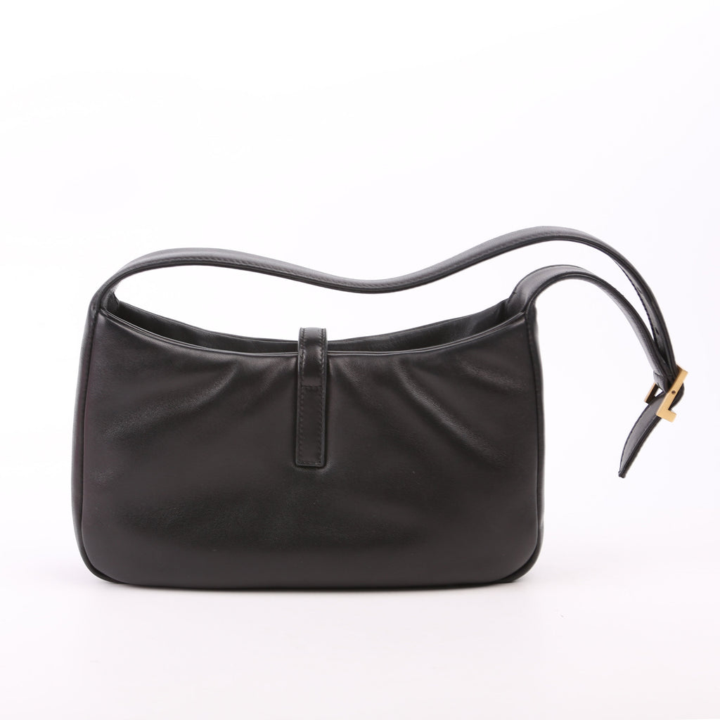 SAINT LAURENT 763419 Le 5 A 7 Hobo Padded Lambskin Black