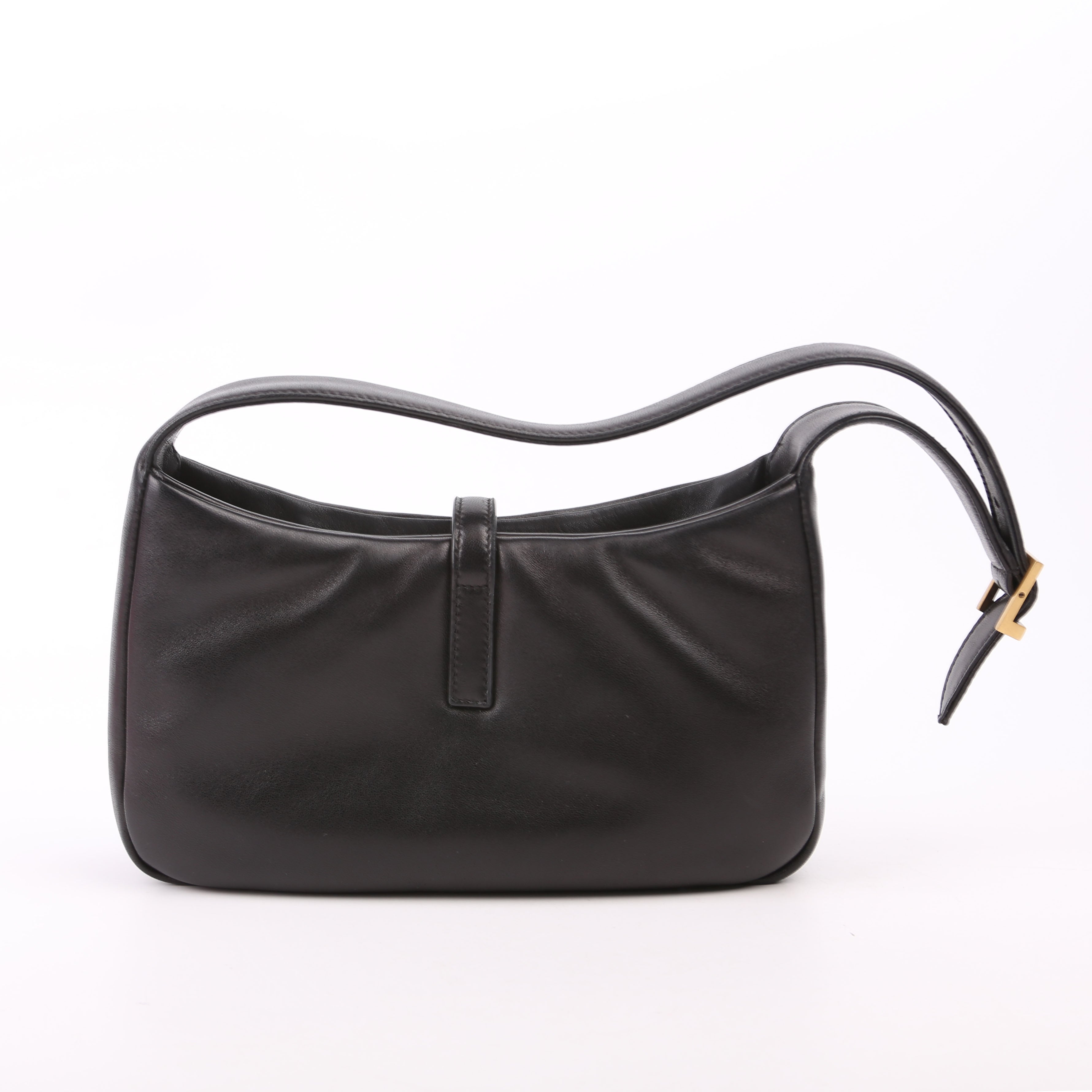 SAINT LAURENT 763419 Le 5 A 7 Hobo Padded Lambskin Black