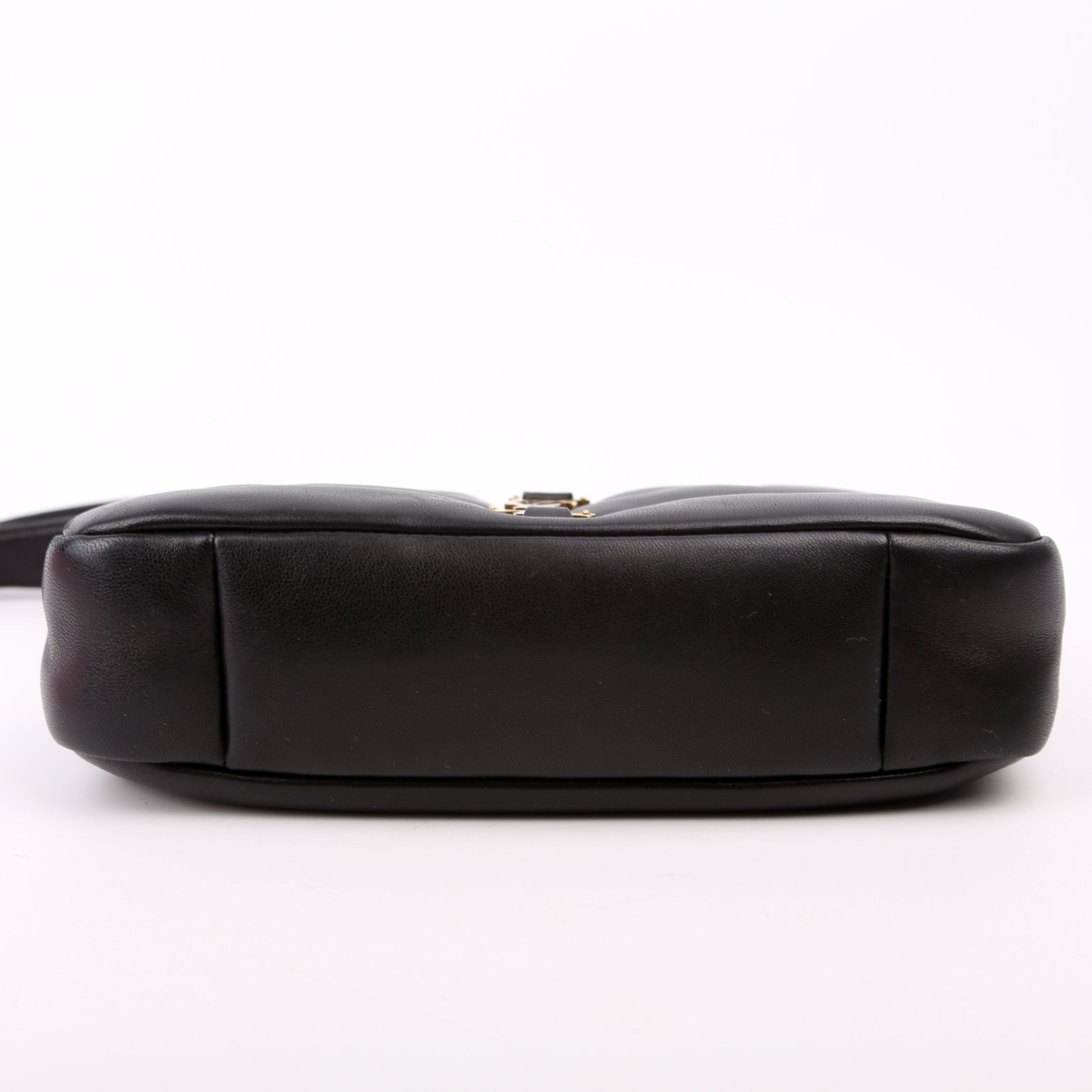 SAINT LAURENT 763419 Le 5 A 7 Hobo Padded Lambskin Black