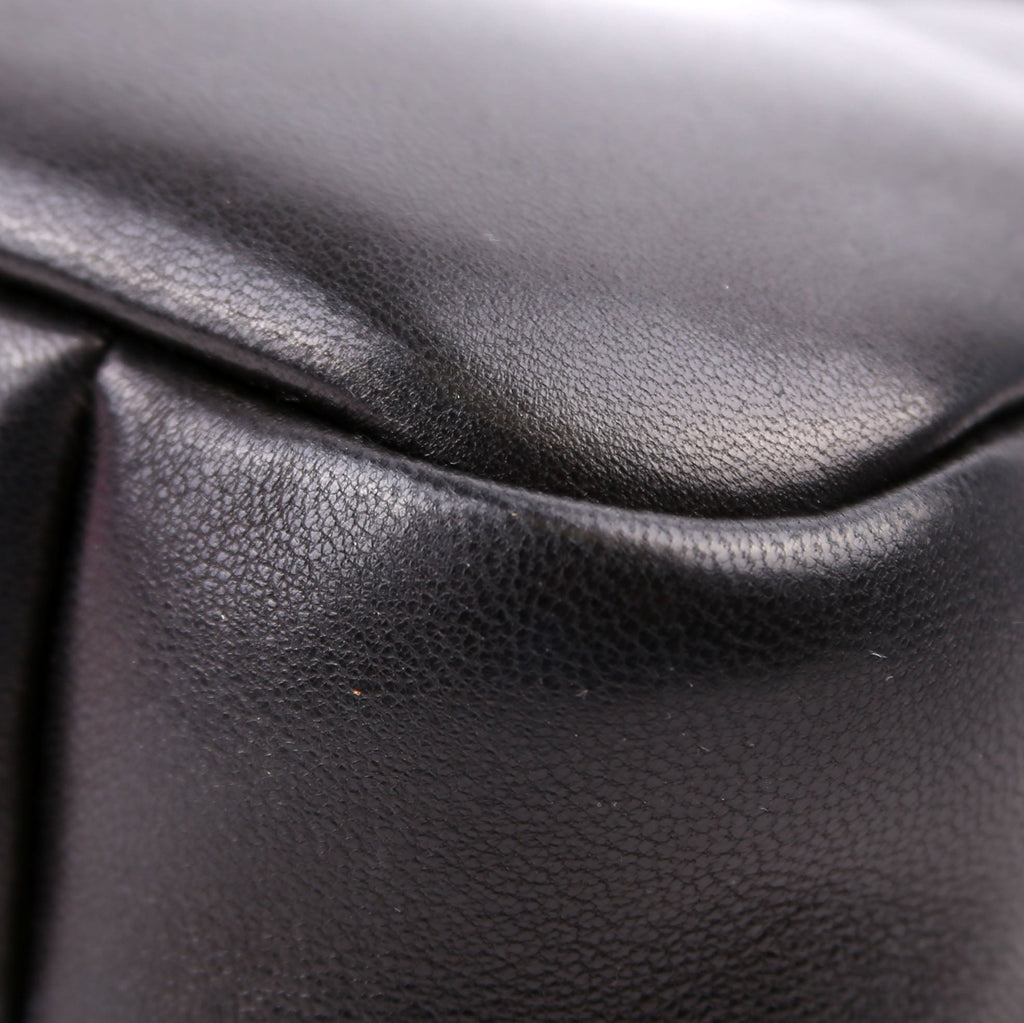 SAINT LAURENT 763419 Le 5 A 7 Hobo Padded Lambskin Black