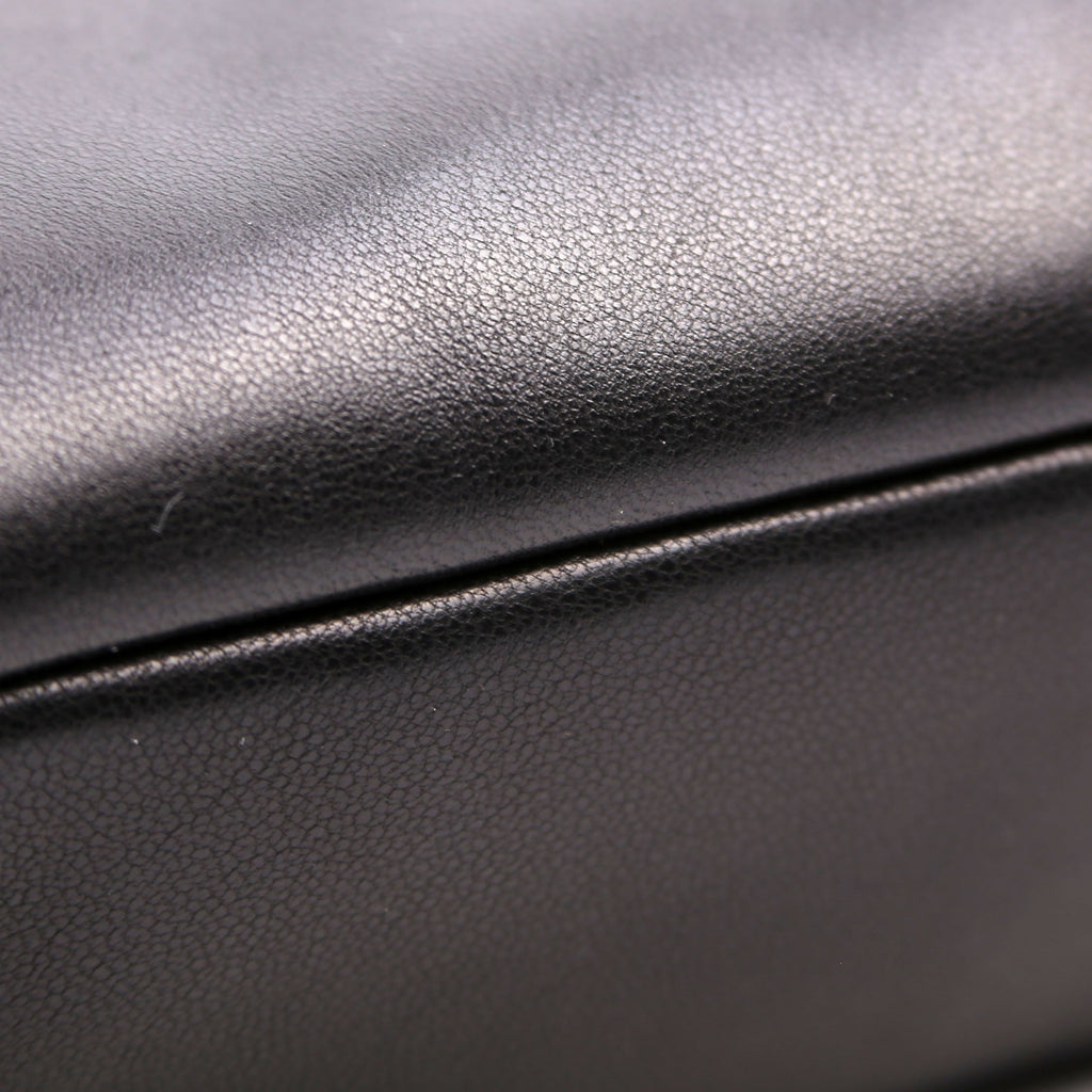 SAINT LAURENT 763419 Le 5 A 7 Hobo Padded Lambskin Black