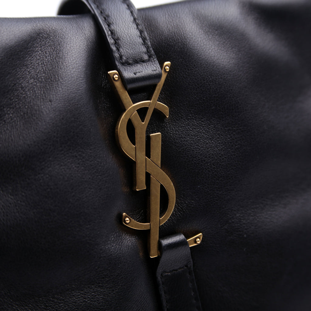SAINT LAURENT 763419 Le 5 A 7 Hobo Padded Lambskin Black