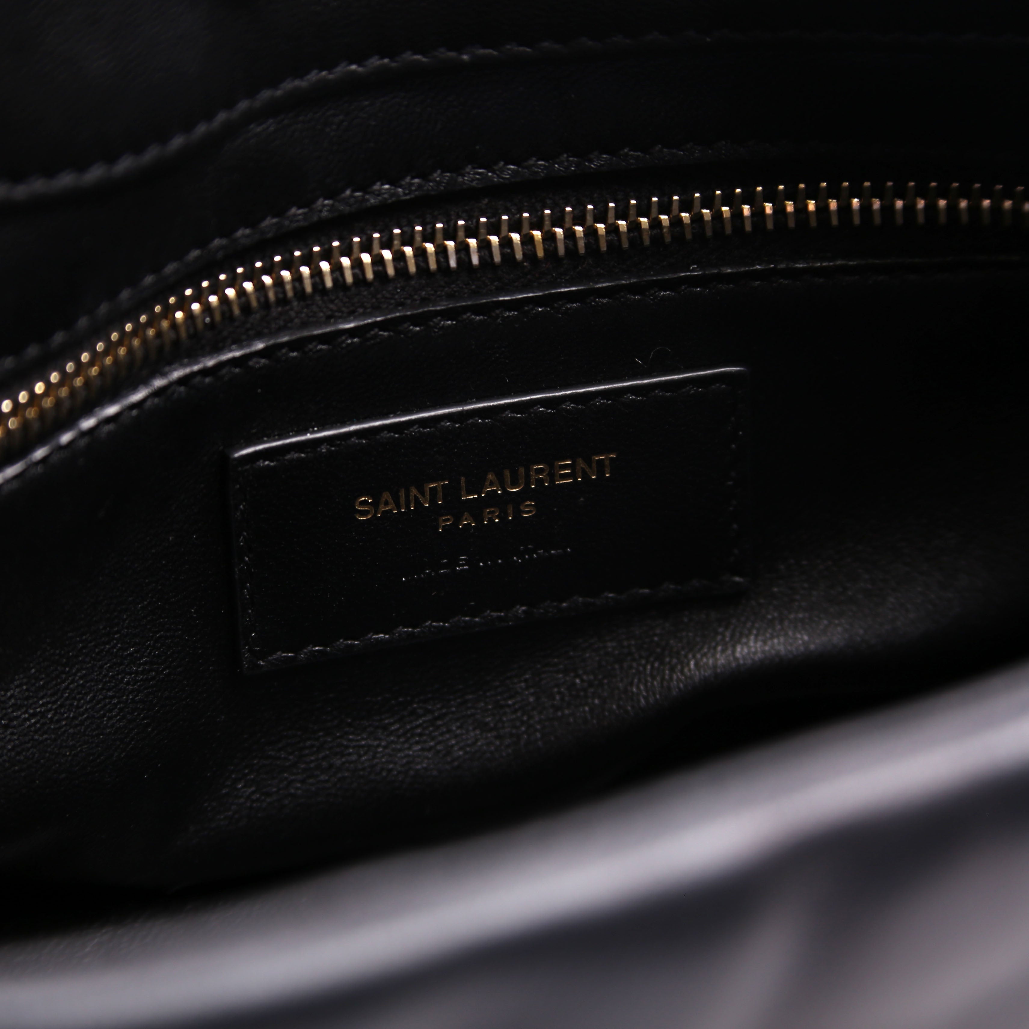 SAINT LAURENT 763419 Le 5 A 7 Hobo Padded Lambskin Black