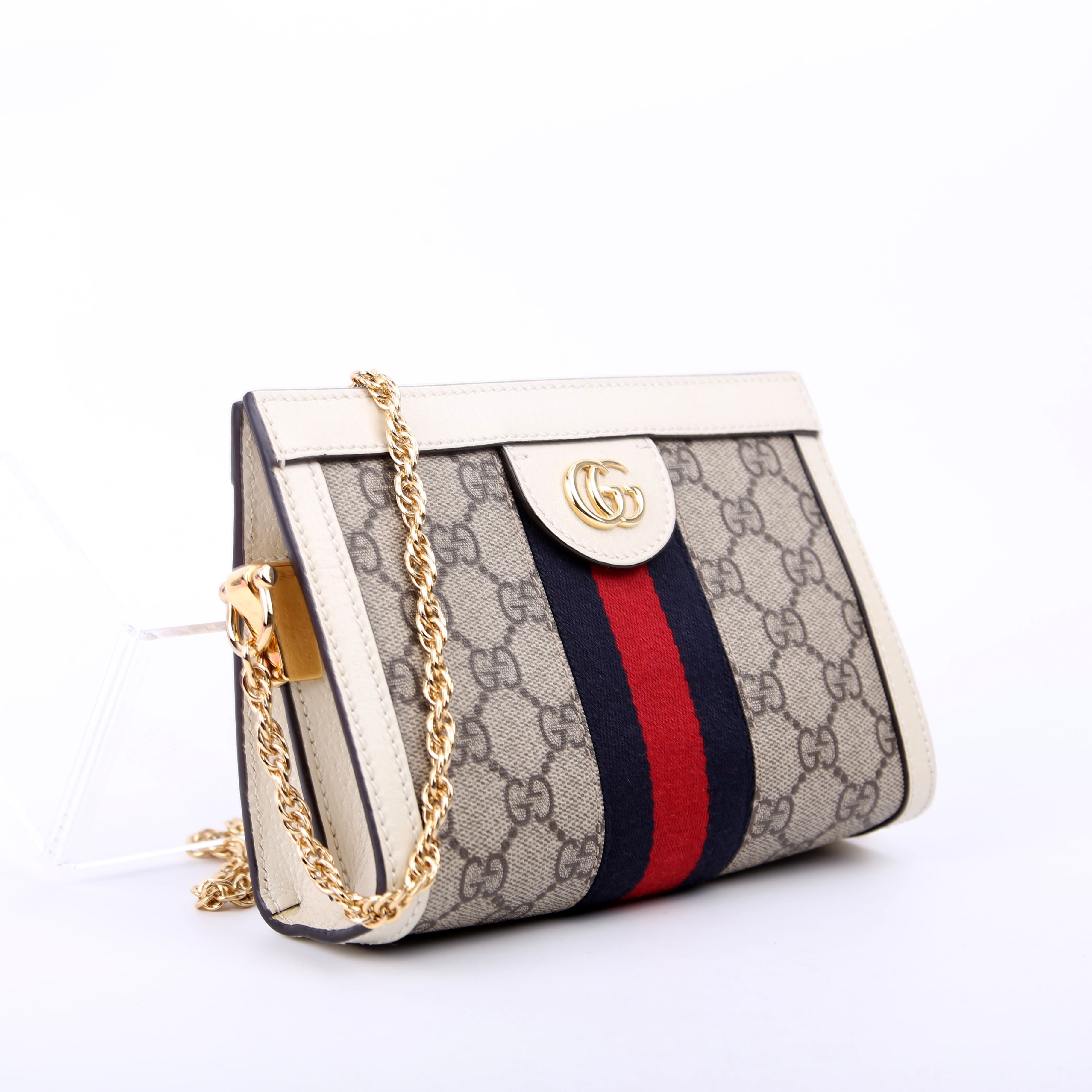 602676 GG Supreme Ophidia Mini Chain White