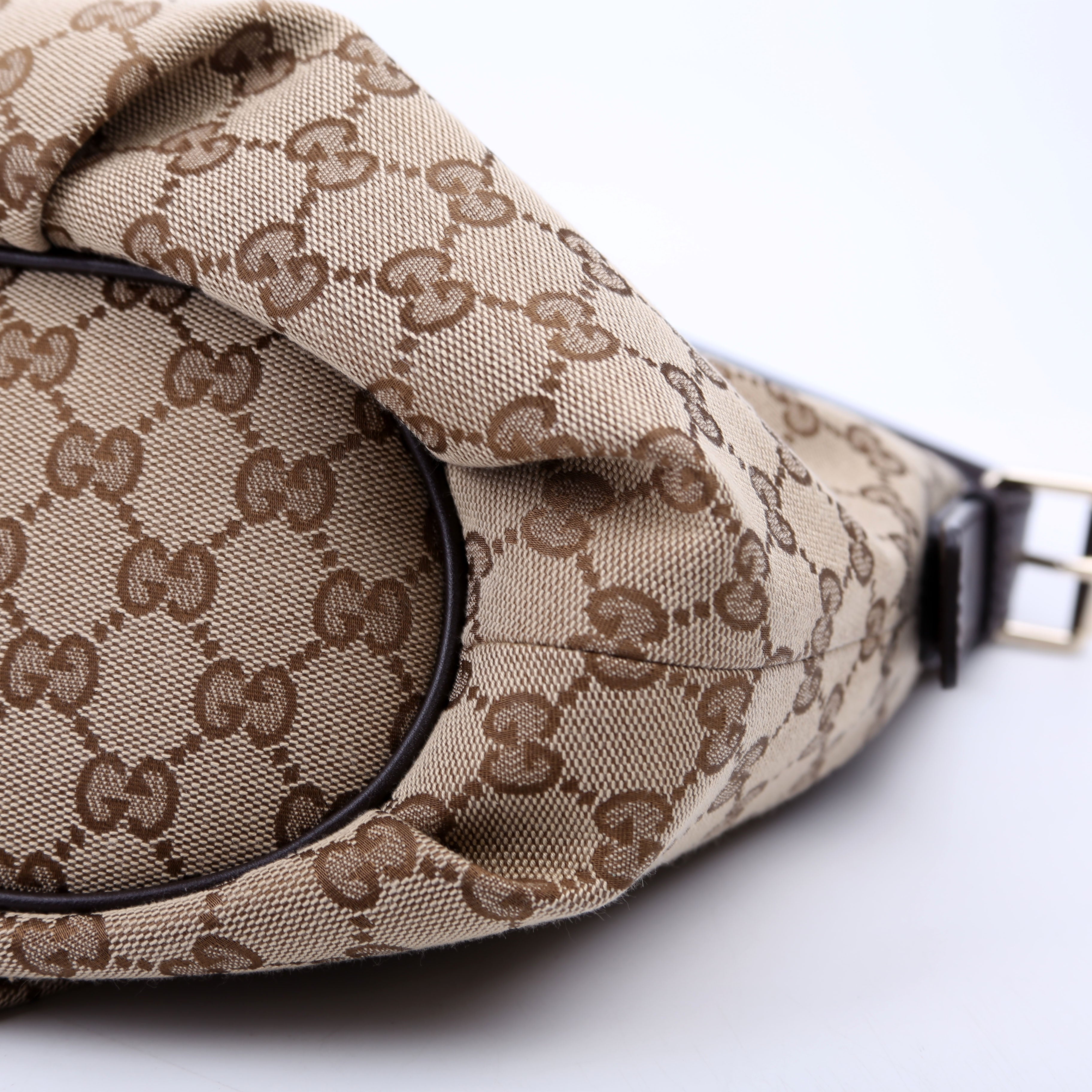 Gucci 388930 GG Canvas Shoulder Bag Brown