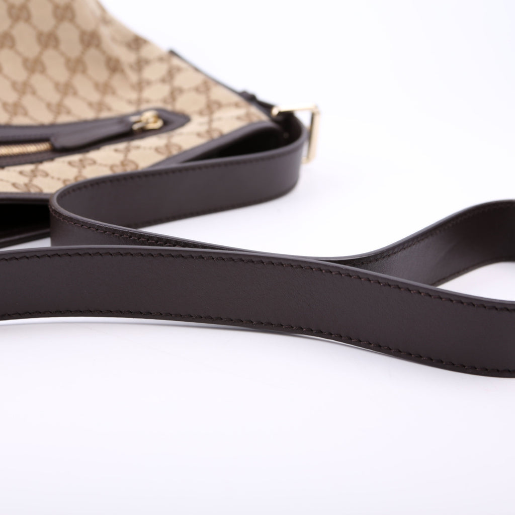 Gucci 388930 GG Canvas Shoulder Bag Brown