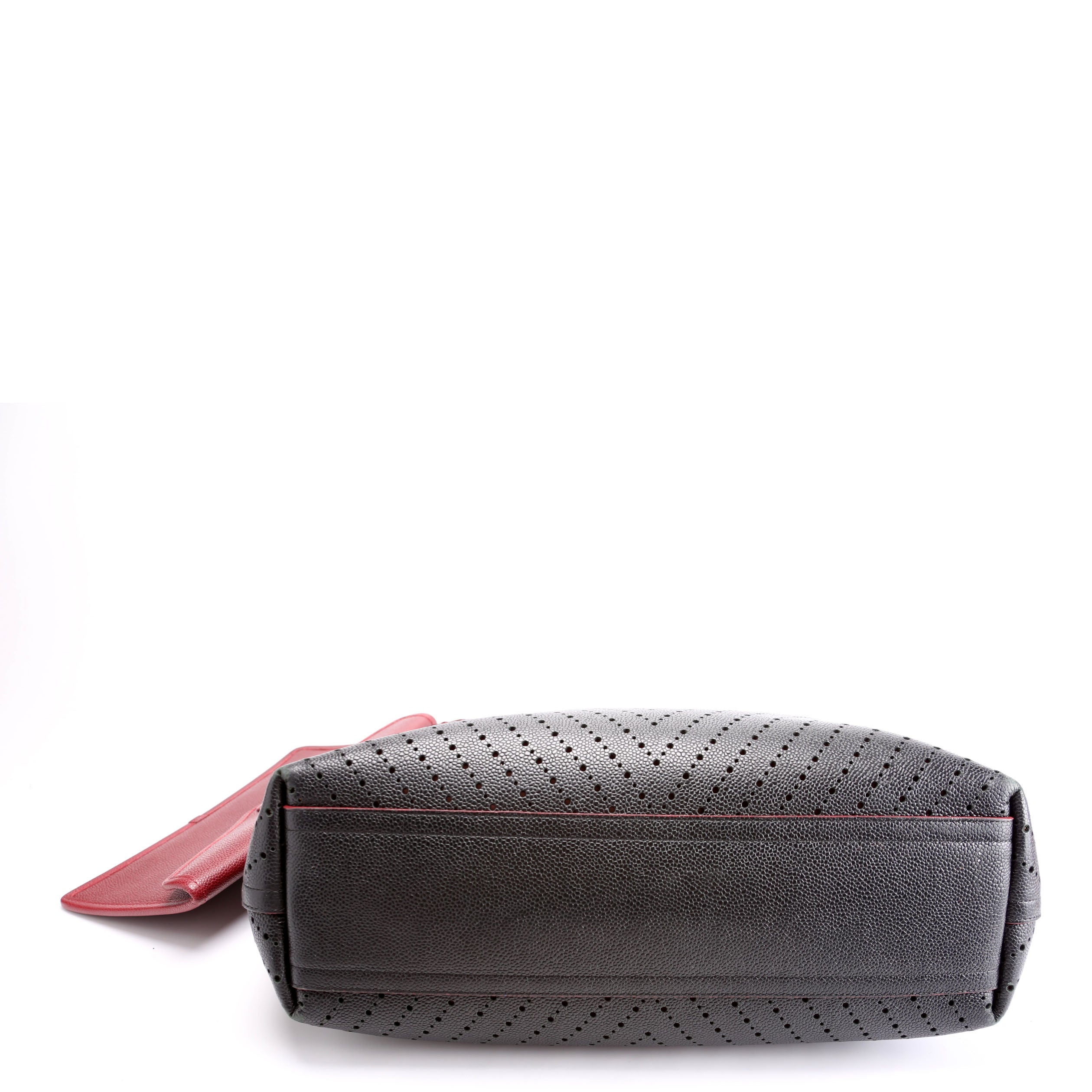 Perforated Shopping Tote Large Black