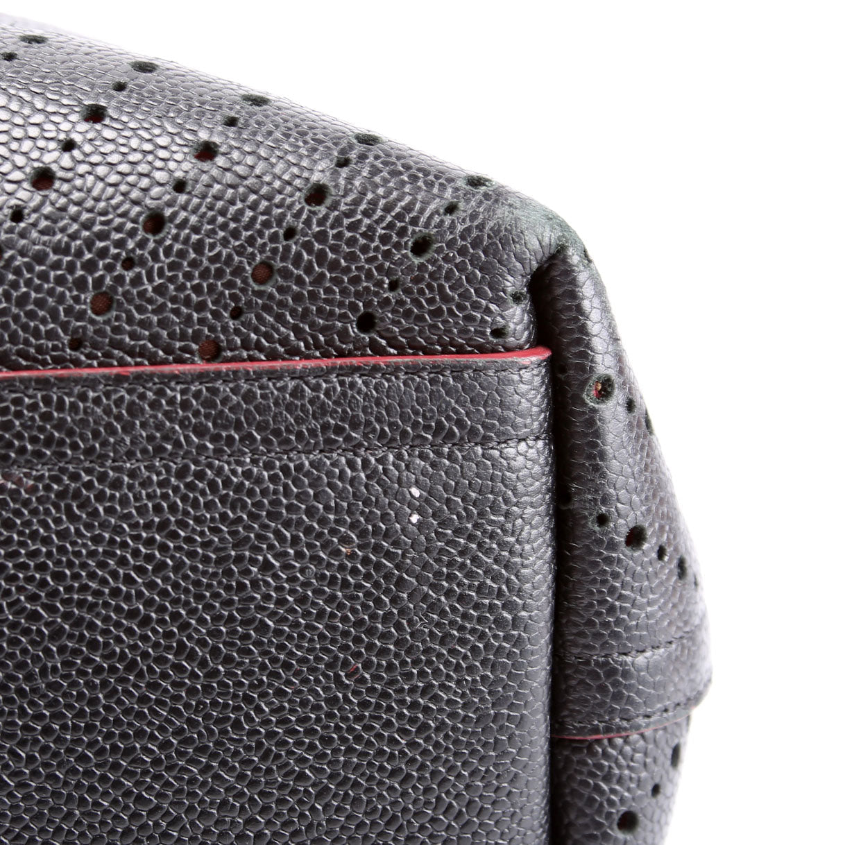 Perforated Shopping Tote Large Black
