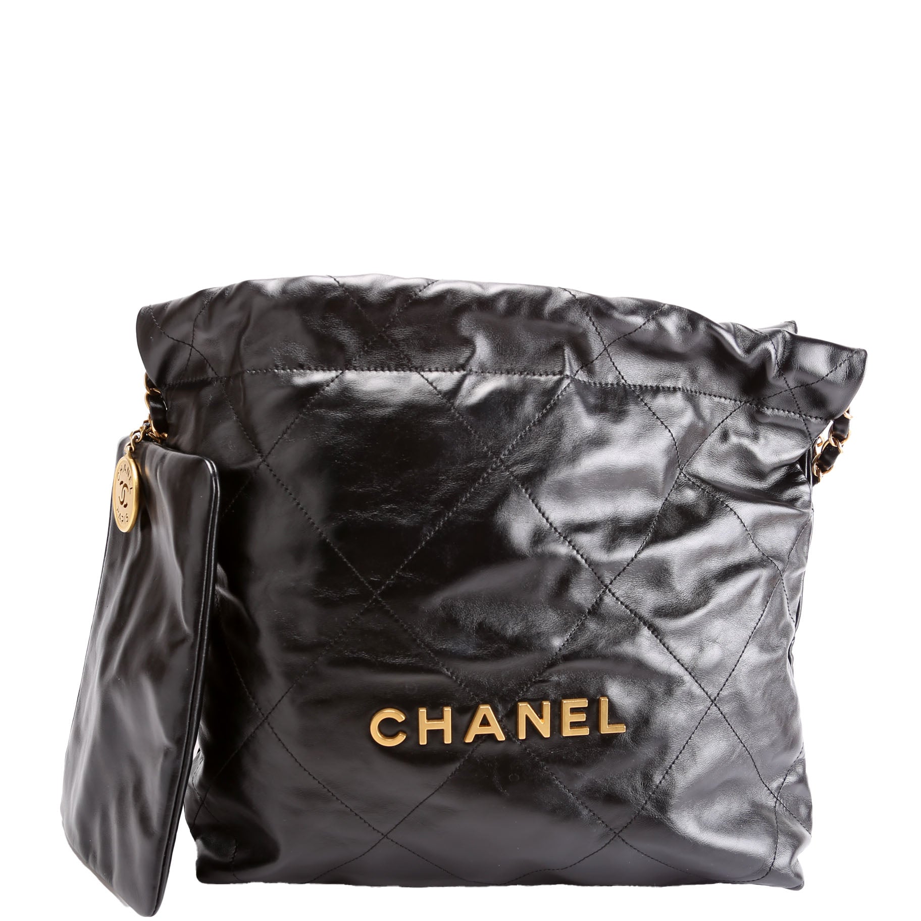 Chanel 22 Quilted Medium Hobo Black