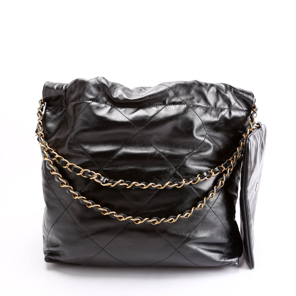 Chanel 22 Quilted Medium Hobo Black