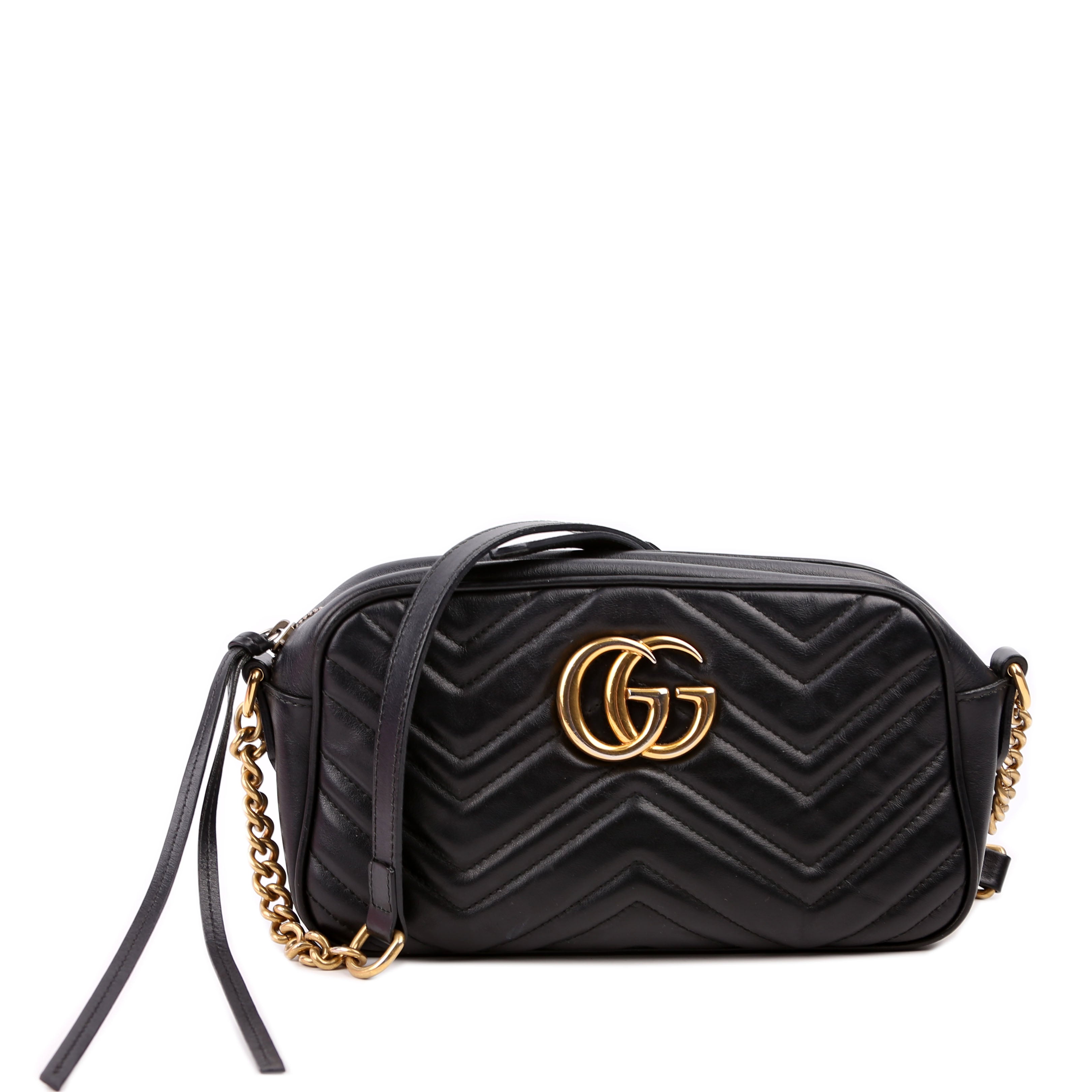 447632 Marmont Small Leather Camera Black