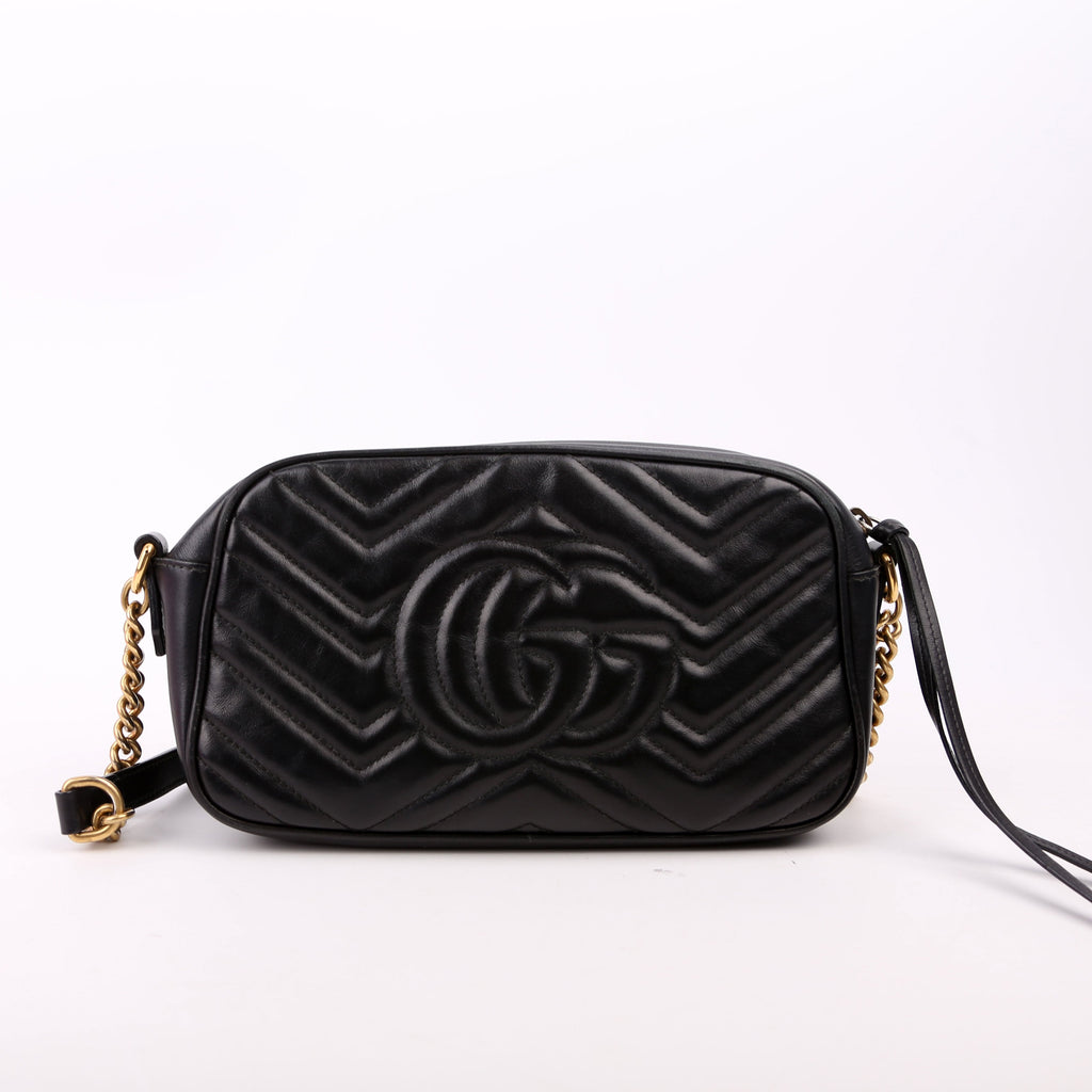447632 Marmont Small Leather Camera Black