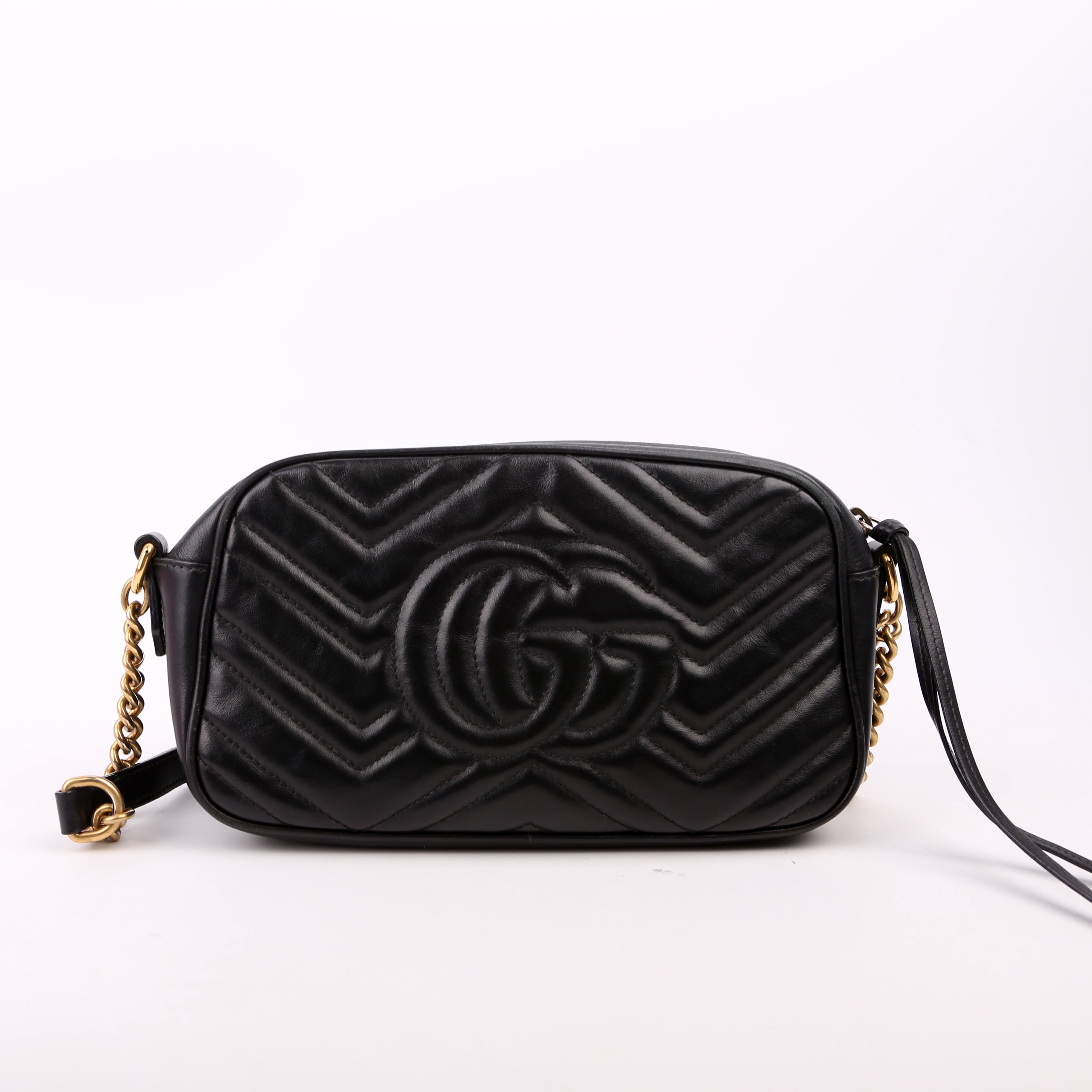 447632 Marmont Small Leather Camera Black