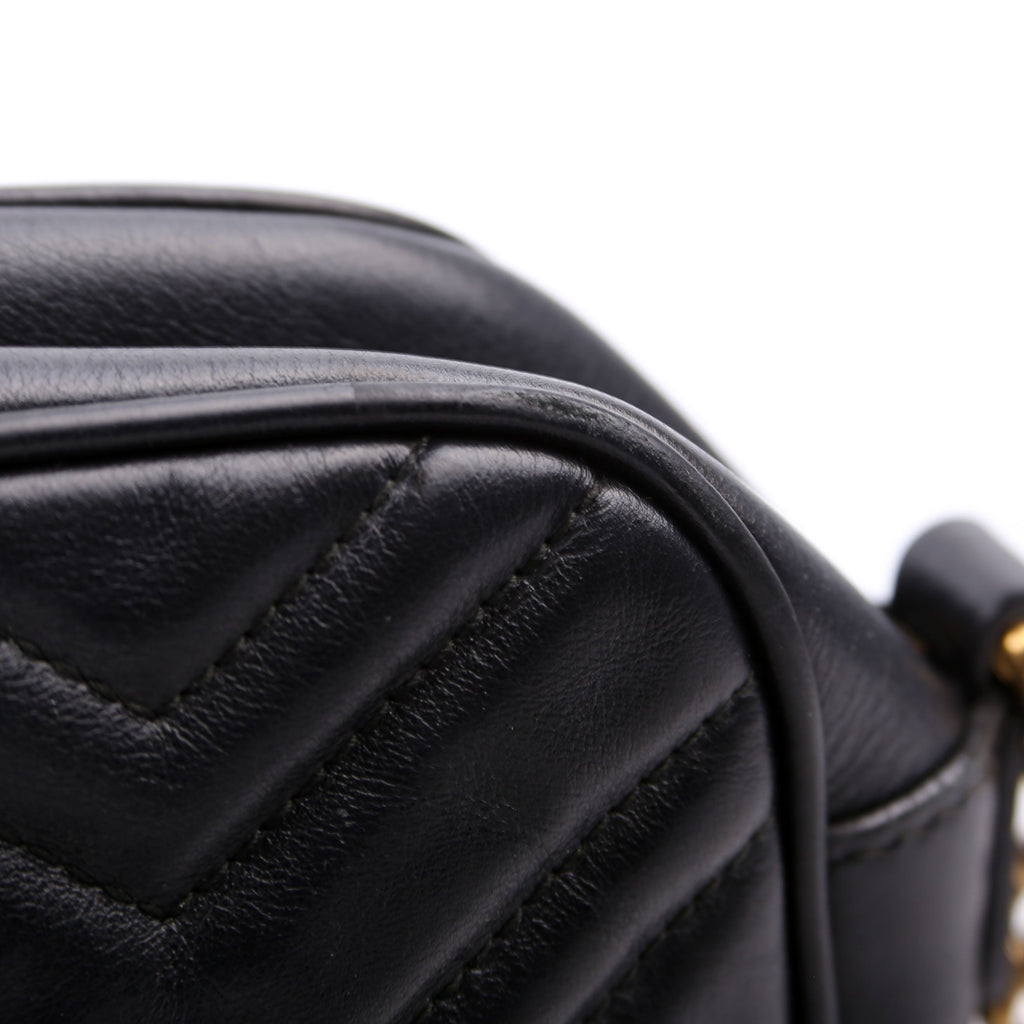 447632 Marmont Small Leather Camera Black