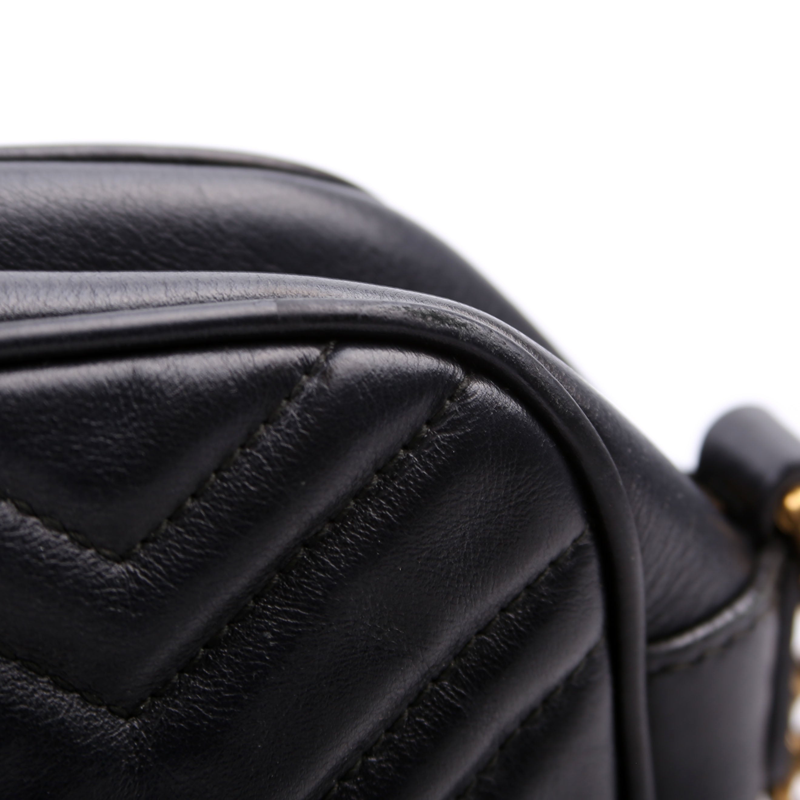 447632 Marmont Small Leather Camera Black