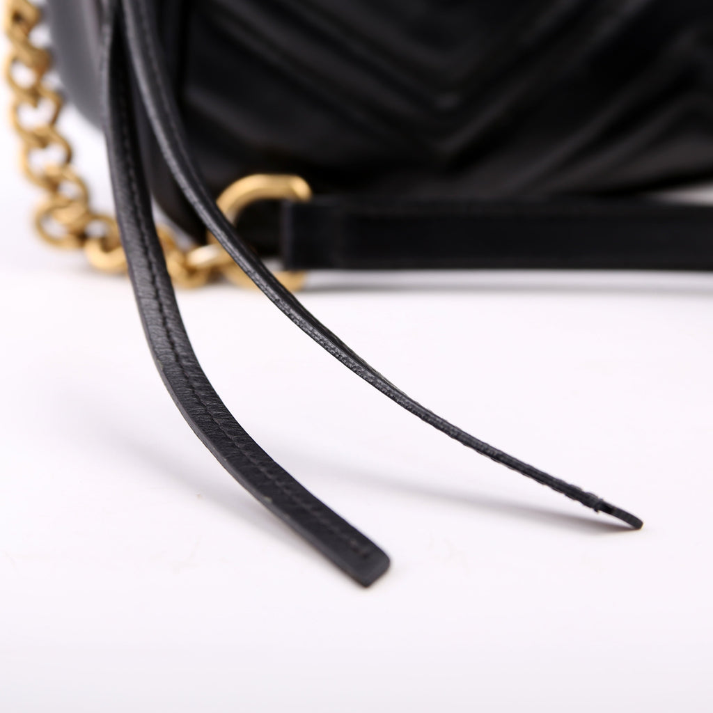 447632 Marmont Small Leather Camera Black