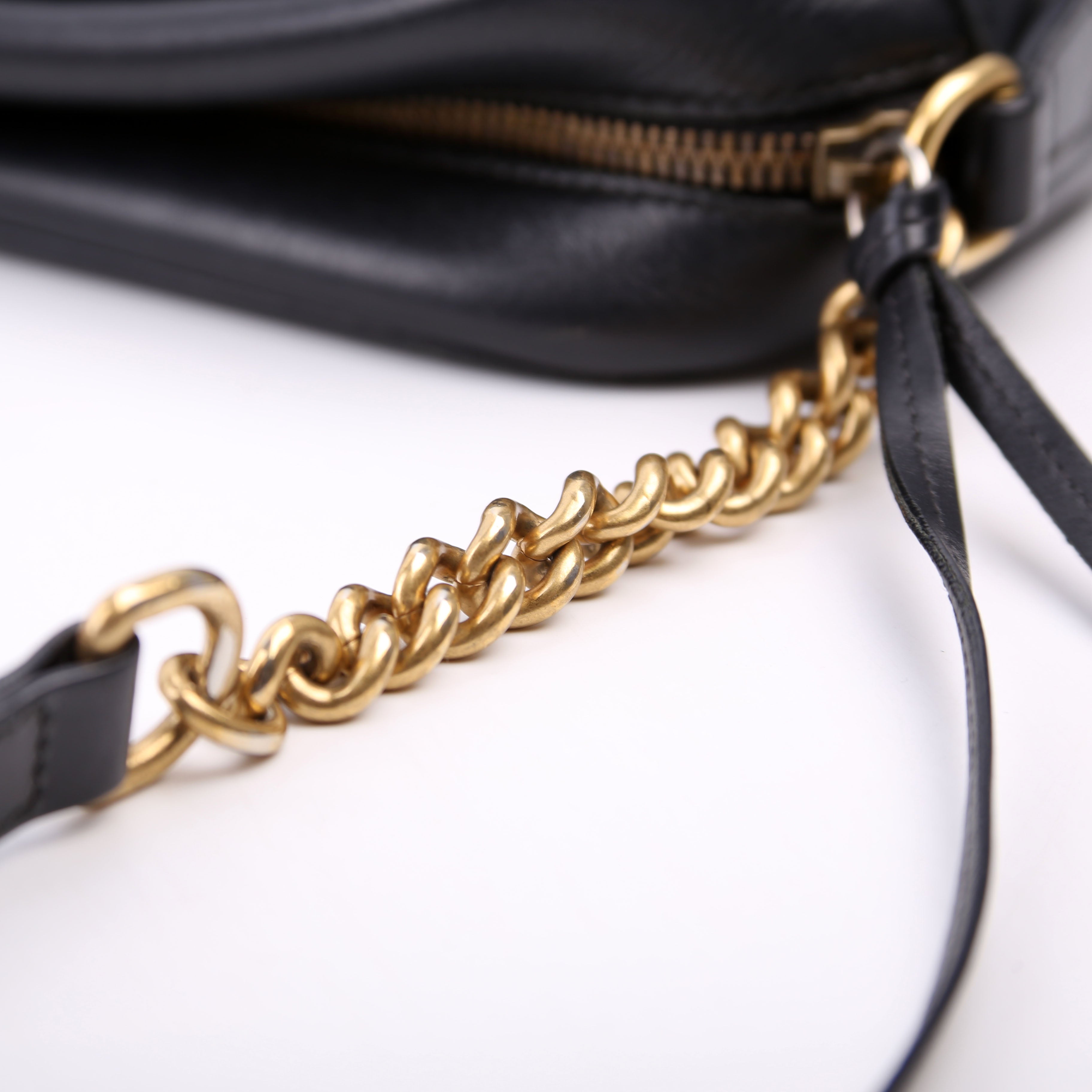 447632 Marmont Small Leather Camera Black