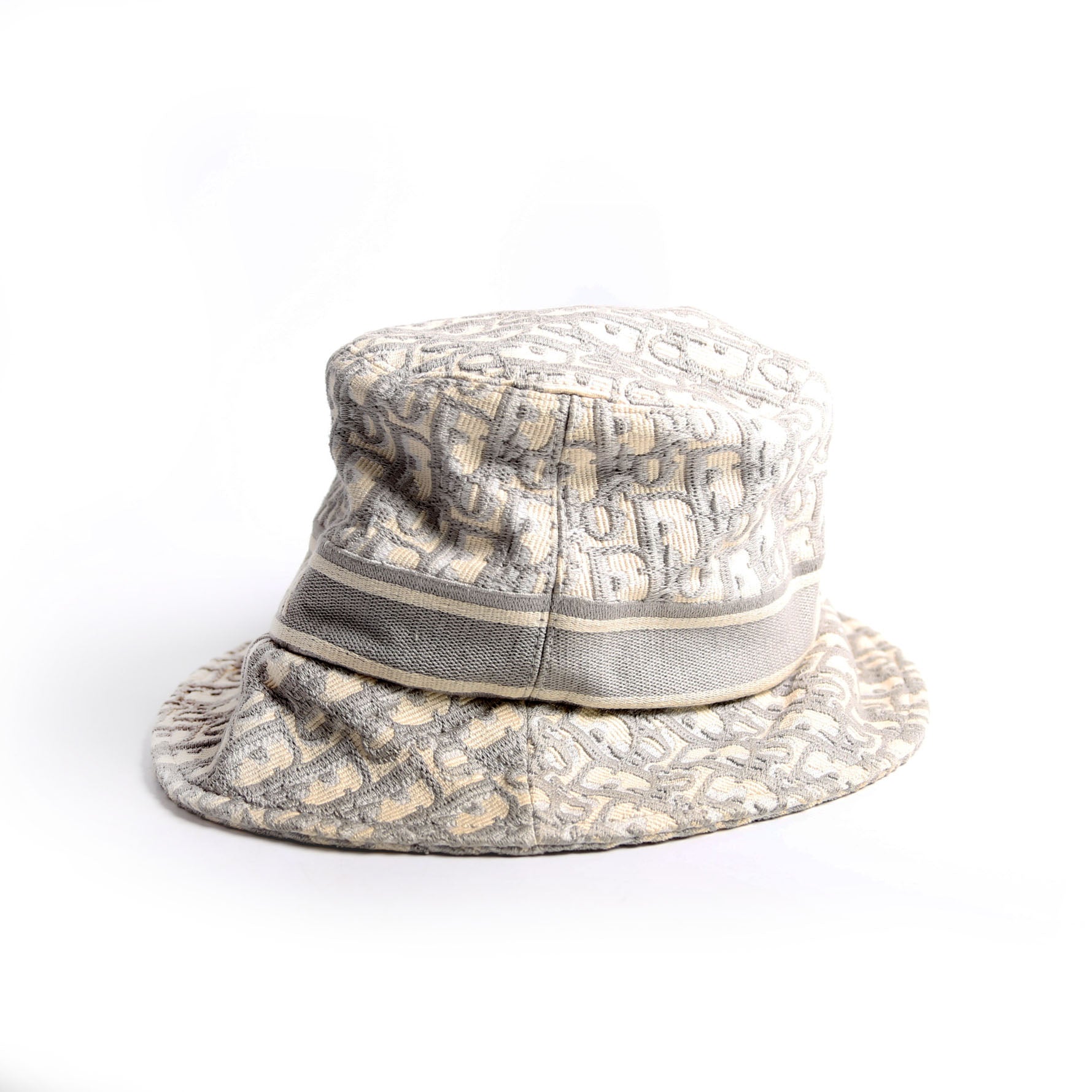 Oblique Bucket Hat Size 56 Grey/Beige