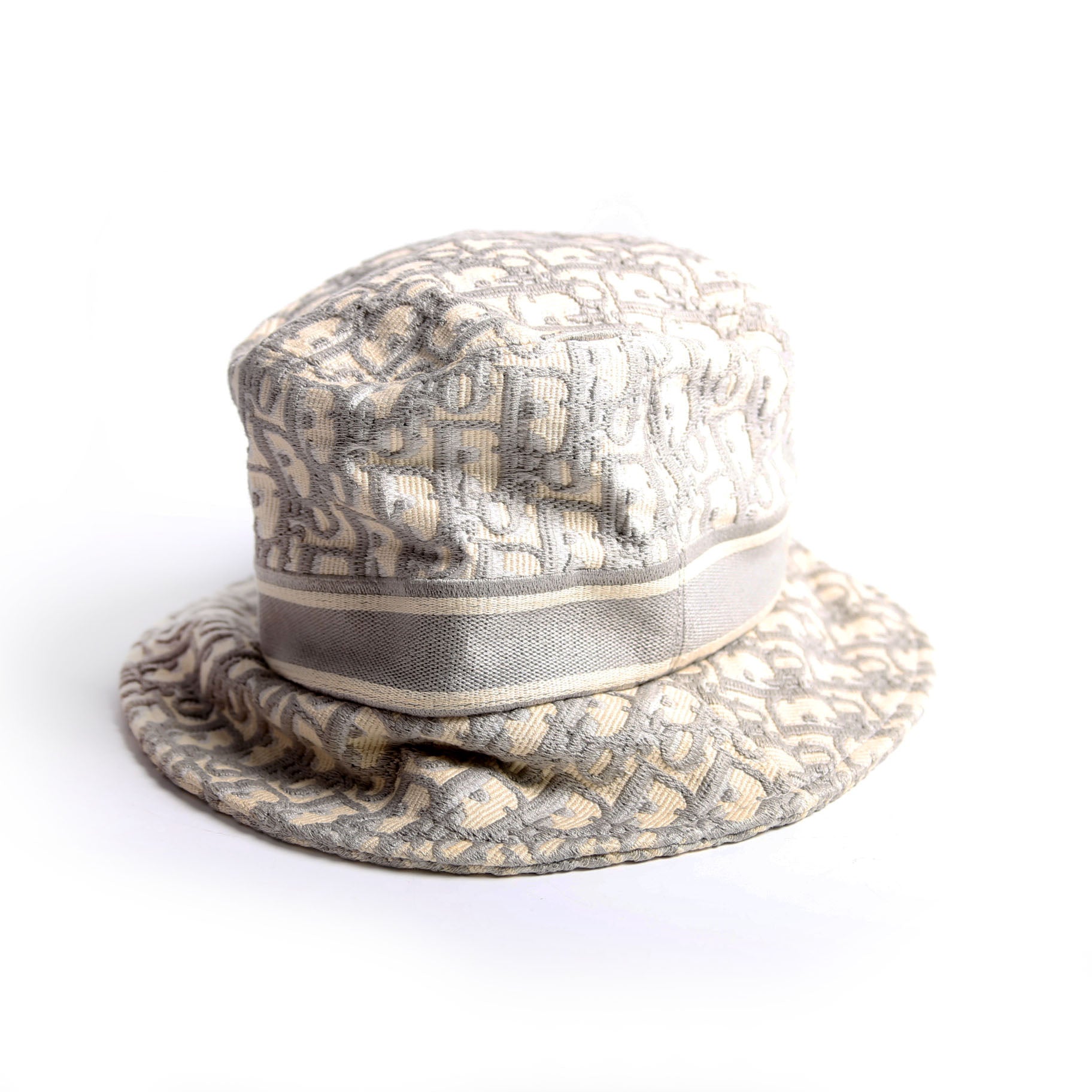 Oblique Bucket Hat Size 56 Grey/Beige