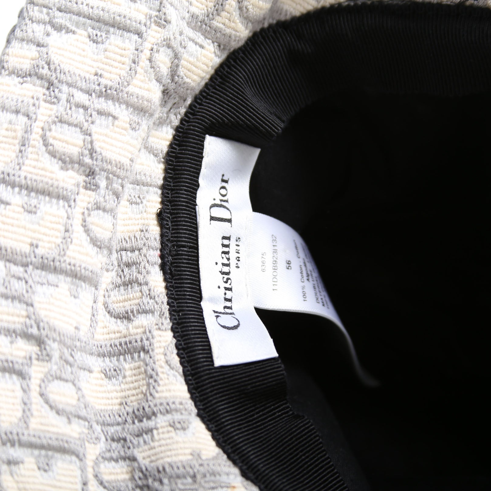 Oblique Bucket Hat Size 56 Grey/Beige