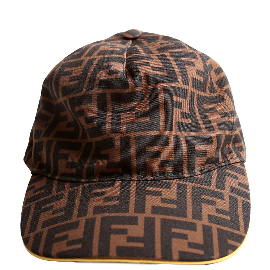 Fendi FXQ768 Zucca Baseball Cap Size 58 Brown
