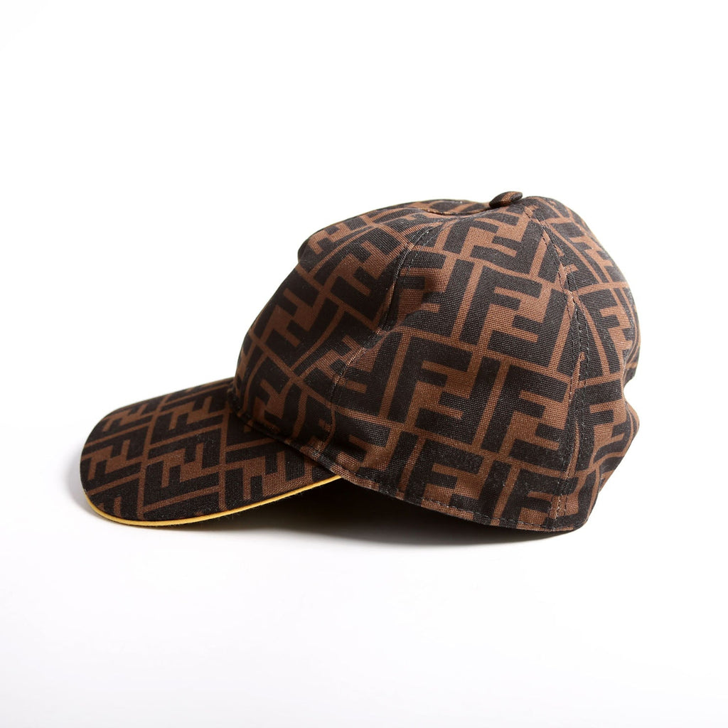 Fendi FXQ768 Zucca Baseball Cap Size 58 Brown