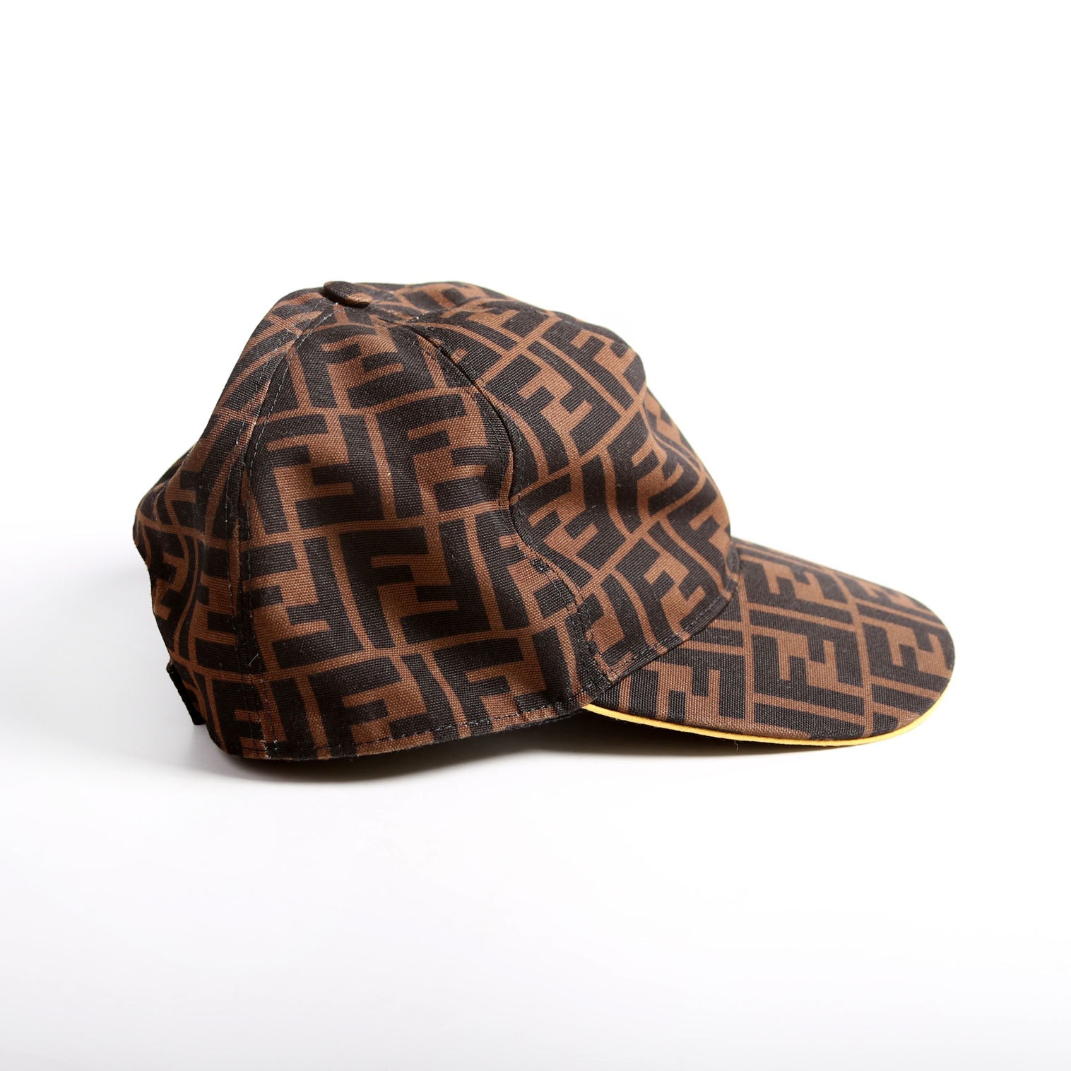 Fendi FXQ768 Zucca Baseball Cap Size 58 Brown