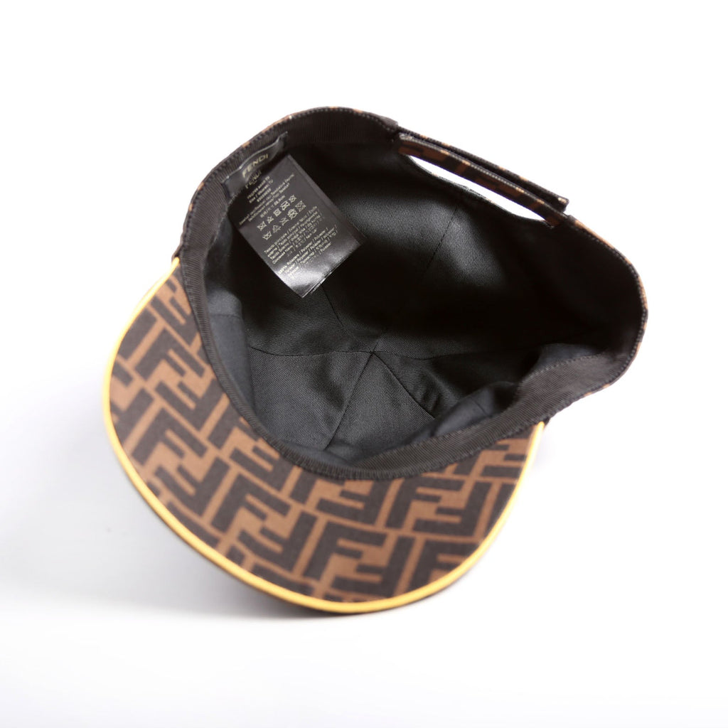 Fendi FXQ768 Zucca Baseball Cap Size 58 Brown