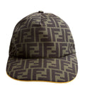 Fendi FXQ768 Zucca Baseball Cap Size 58 Green/Black