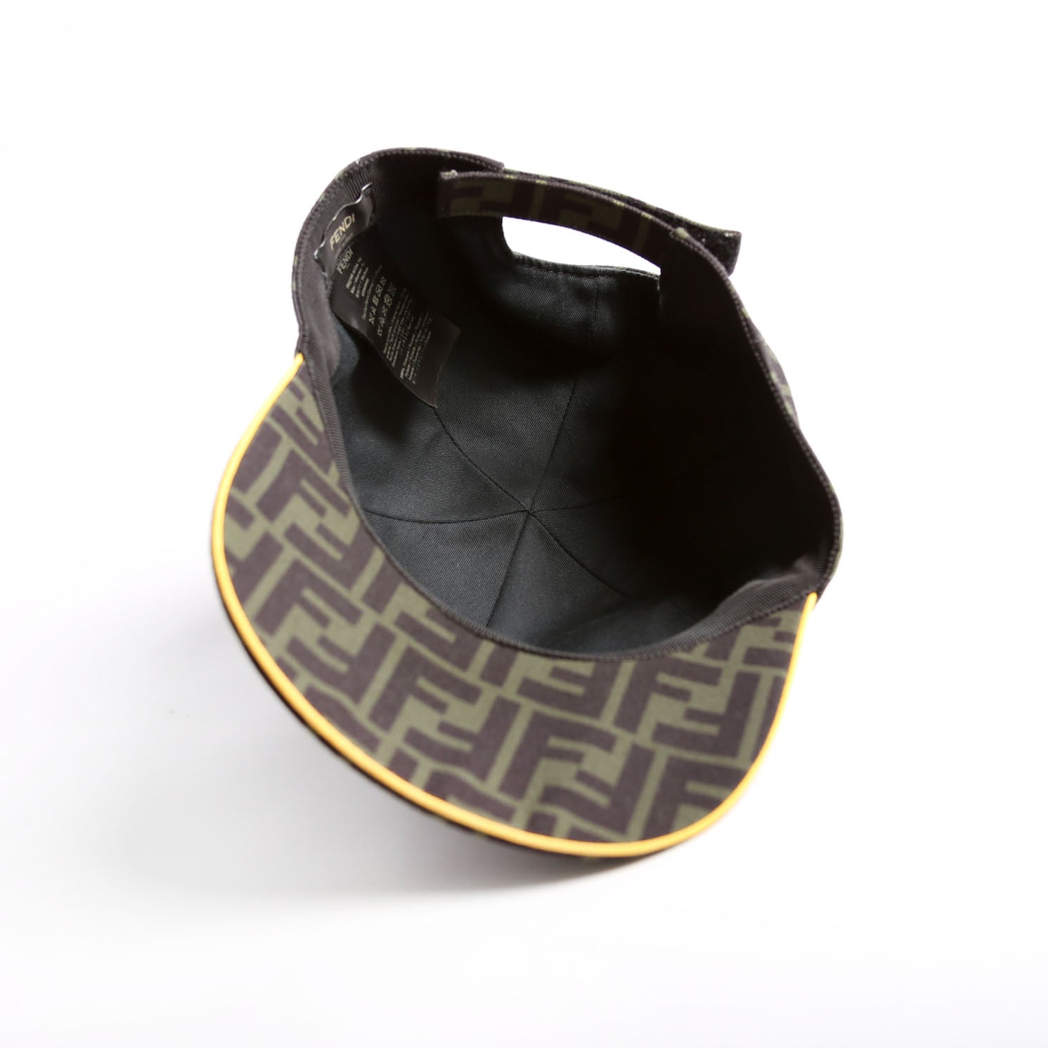 Fendi FXQ768 Zucca Baseball Cap Size 58 Green/Black