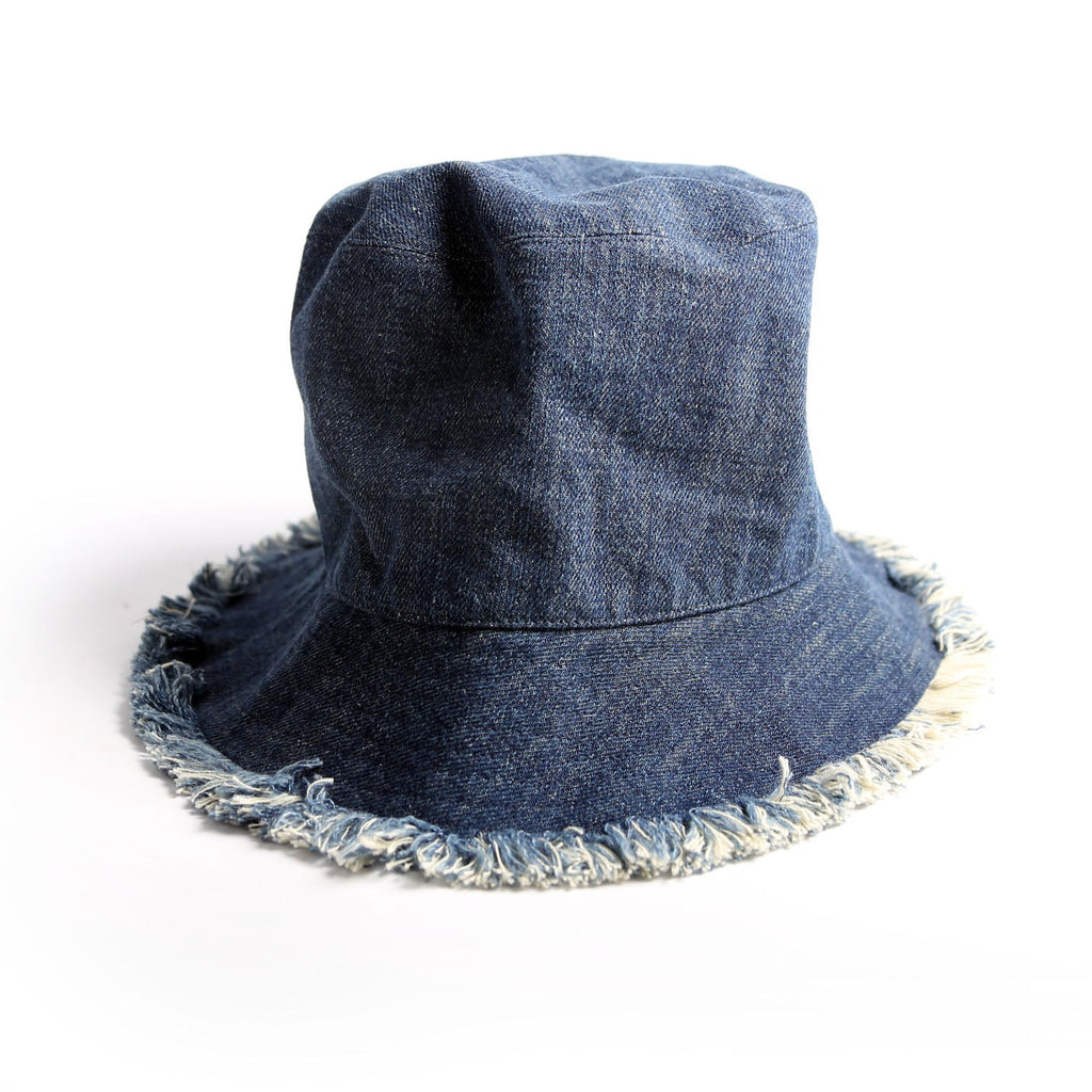 Dior Logo Denim Bucket Hat Size 57 Blue
