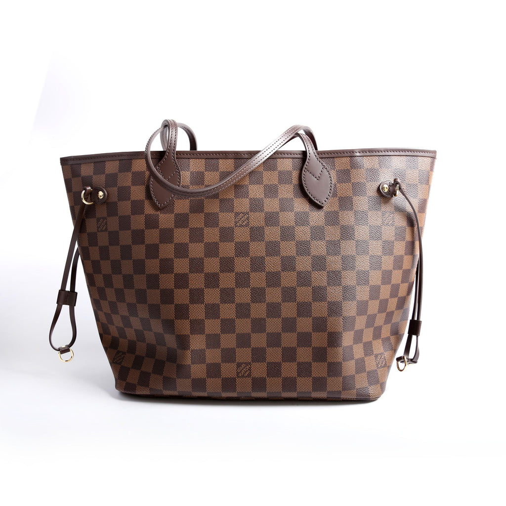 Neverfull With Wallet MM Damier Ebene Red